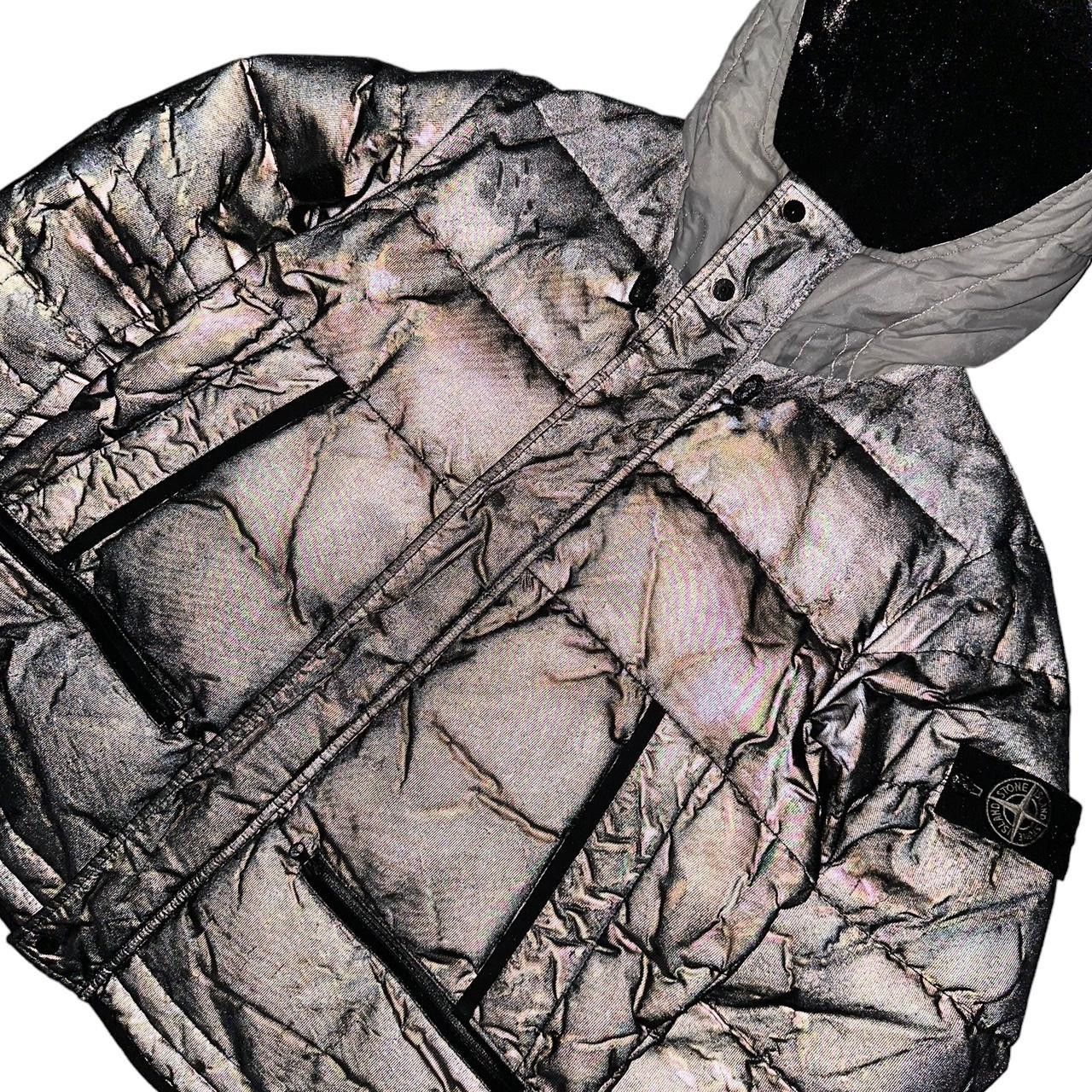 Stone Island Stone Island Mesh Reflective Zip Up Puffer Jacket Size US XL / EU 56 / 4 - 4 Thumbnail