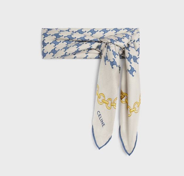 Celine CELINE BANDANA TRIOMPHE IN HERITAGE SILK TWILL NEW Size ONE SIZE - 14 Thumbnail