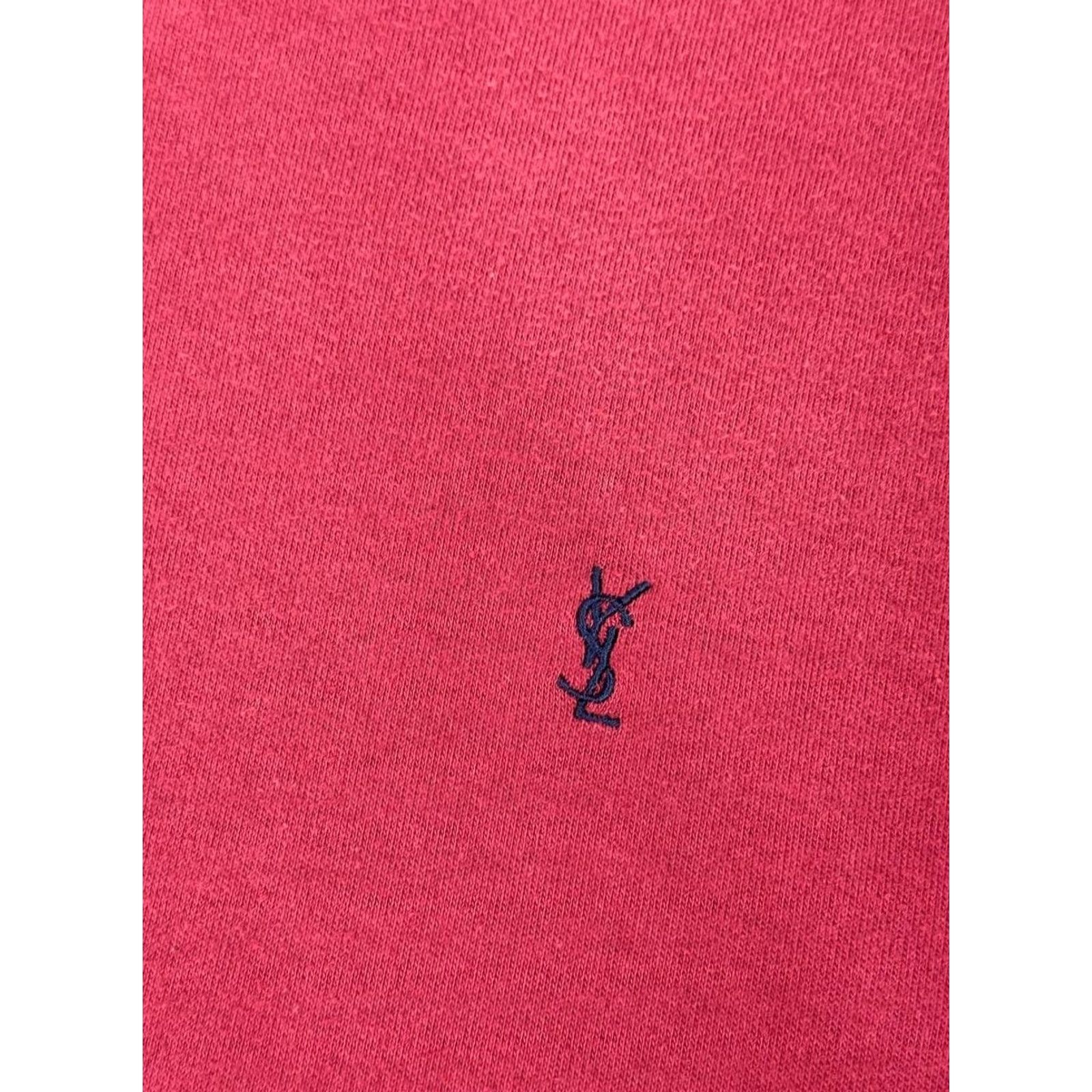 Vintage VINTAGE Yves Saint Lauren Sweatshirt YSL 90s Men Size L Burgundy Red Logo Crew Neck Sweatshirt Mens Size US L / EU 52-54 / 3 - 3 Thumbnail
