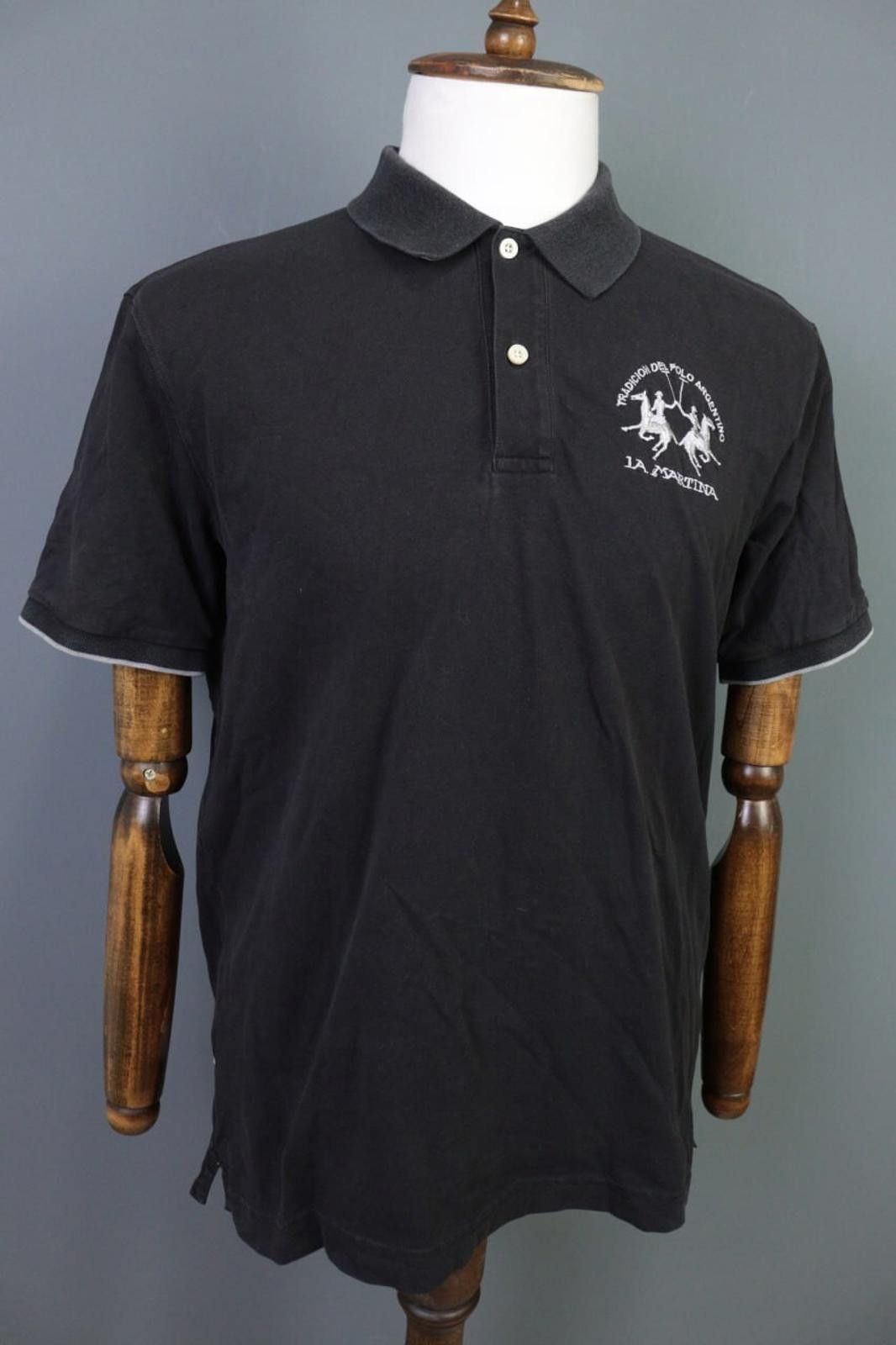 La Martina La Martina Polo Buenos Aires Black Polo Shirt XL Size US XL / EU 56 / 4 - 4 Thumbnail