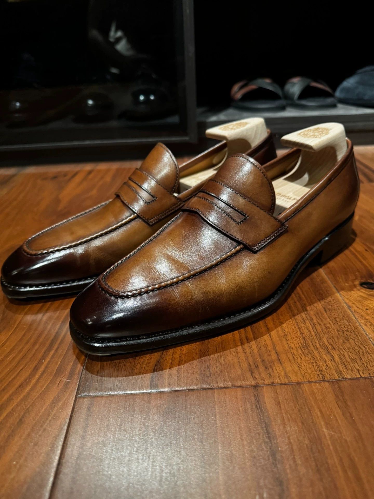 Other Paolo Scafora Handmade Brown Calfskin Loafer 39/40 Size US 6 / EU 39 - 5 Thumbnail