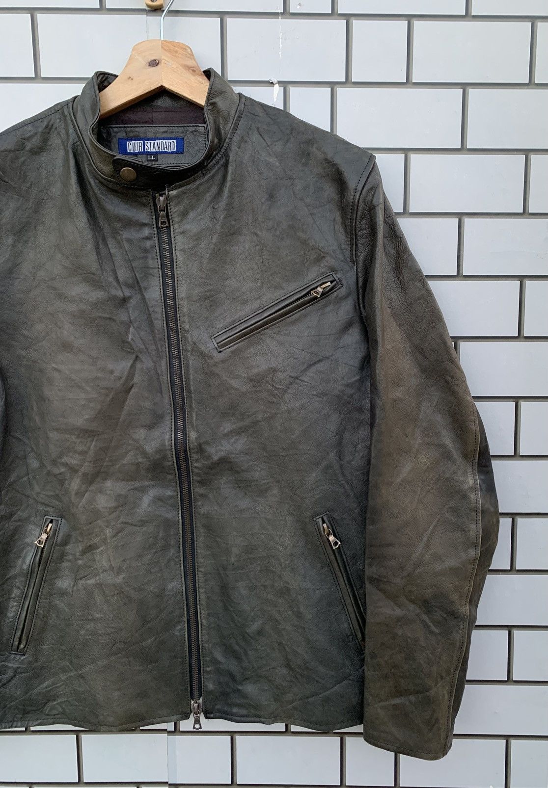 14th Addiction Vintage Japanese Brand Cuir Standard Leather Jacket Size US L / EU 52-54 / 3 - 9 Thumbnail