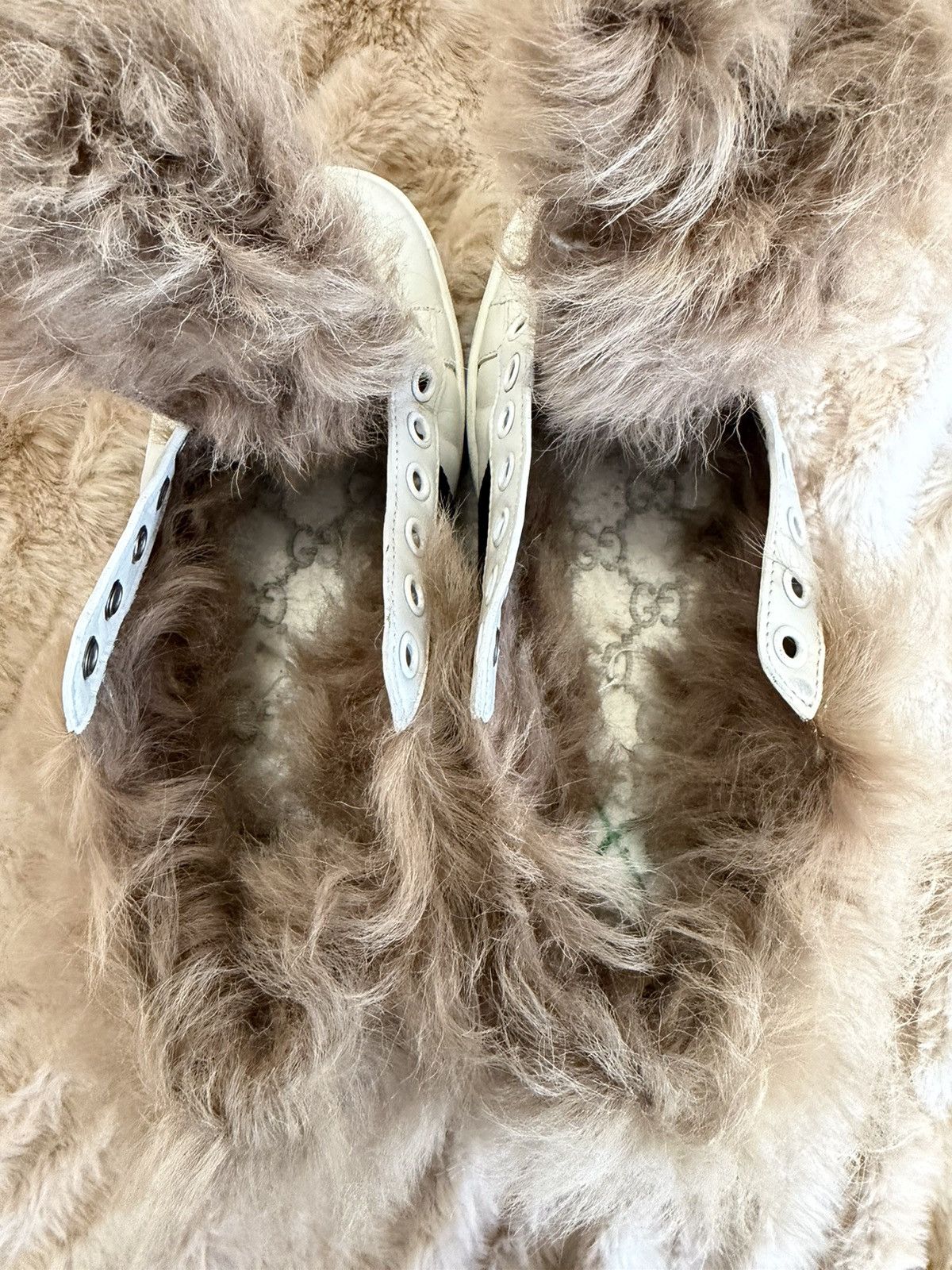 Gucci Gucci Ace Embroidered Fur-Lined Size US 5 / IT 35 - 13 Thumbnail