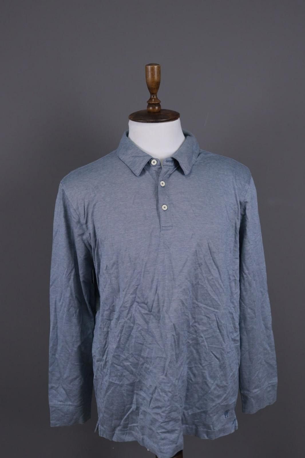Gieves & Hawkes Gieves & Hawkes Blue Long Sleeve Polo Shirt Size XXL Size US XXL / EU 58 / 5 - 1 Thumbnail