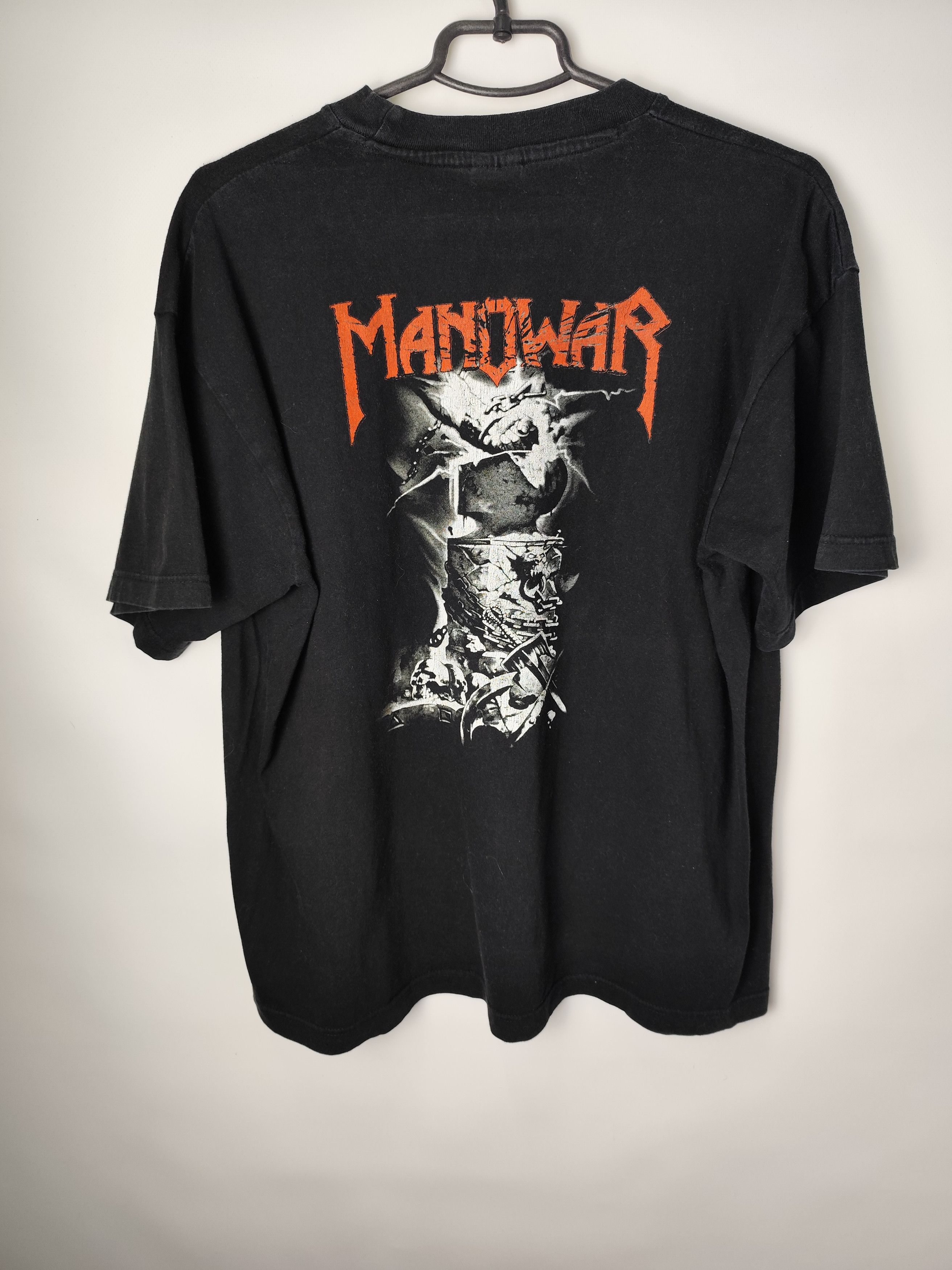 Band Tees × Vintage Vintage streetwear band rock tour Manowar T-shirt Size US XL / EU 56 / 4 - 3 Thumbnail