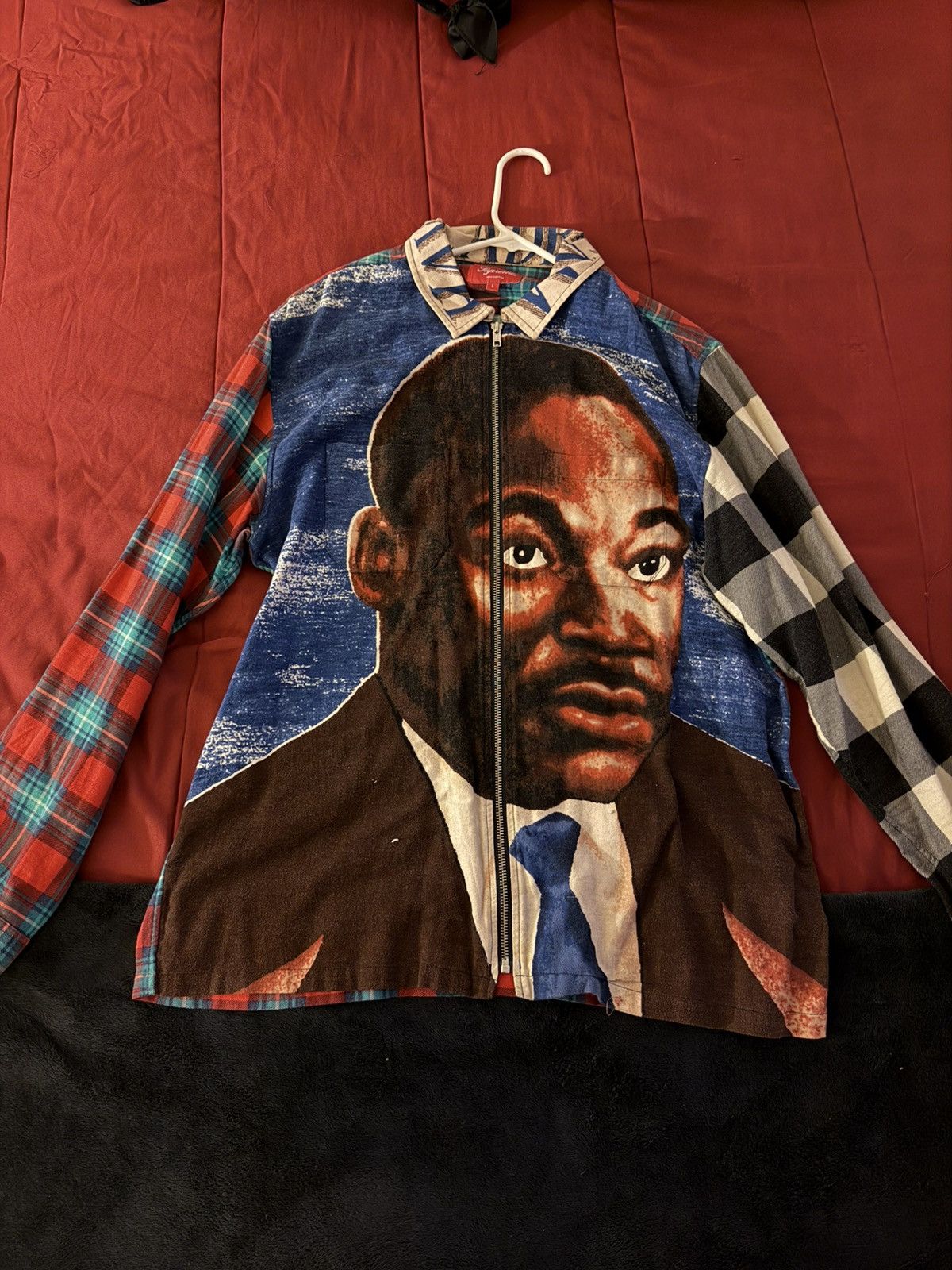 Supreme Supreme Martin Luther King Jr. Patchwork Zip Flannel Jacket Size US L / EU 52-54 / 3 - 1 Thumbnail