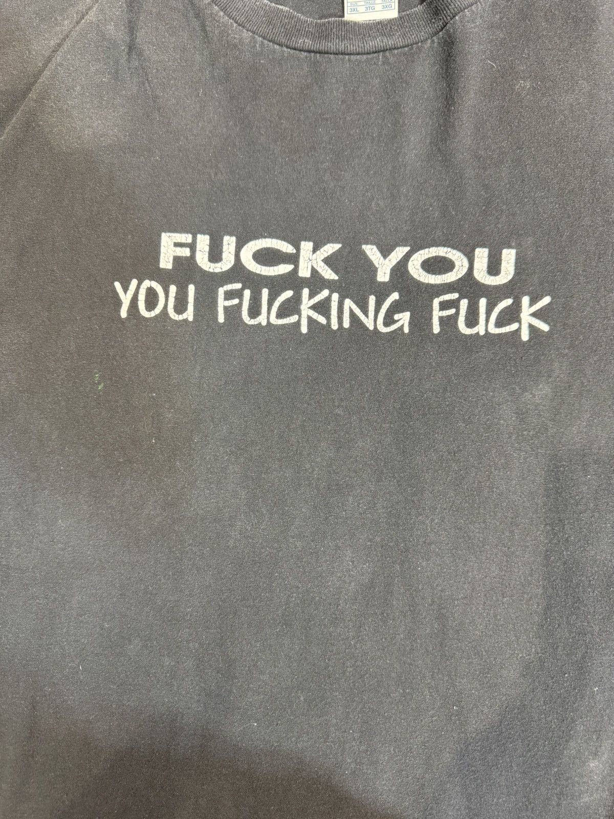 Vintage FUCK YOU - you fucking fuck TRUE VINTAGE Size US XXL / EU 58 / 5 - 6 Thumbnail