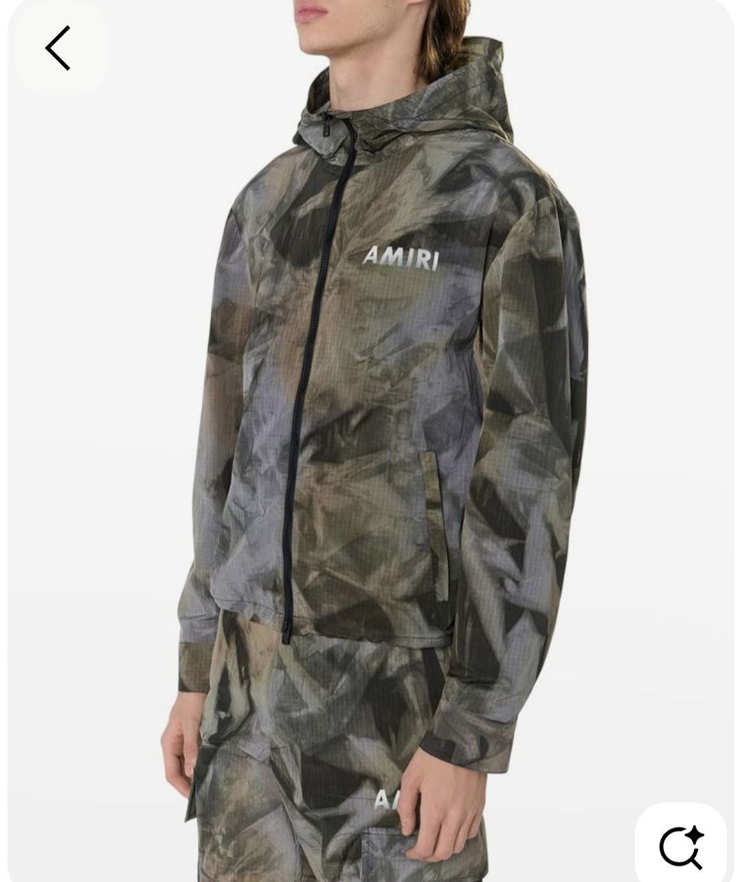 Amiri AMIRI Green Logo Camouflage Windbreaker Size L Size US L / EU 52-54 / 3 - 13 Thumbnail