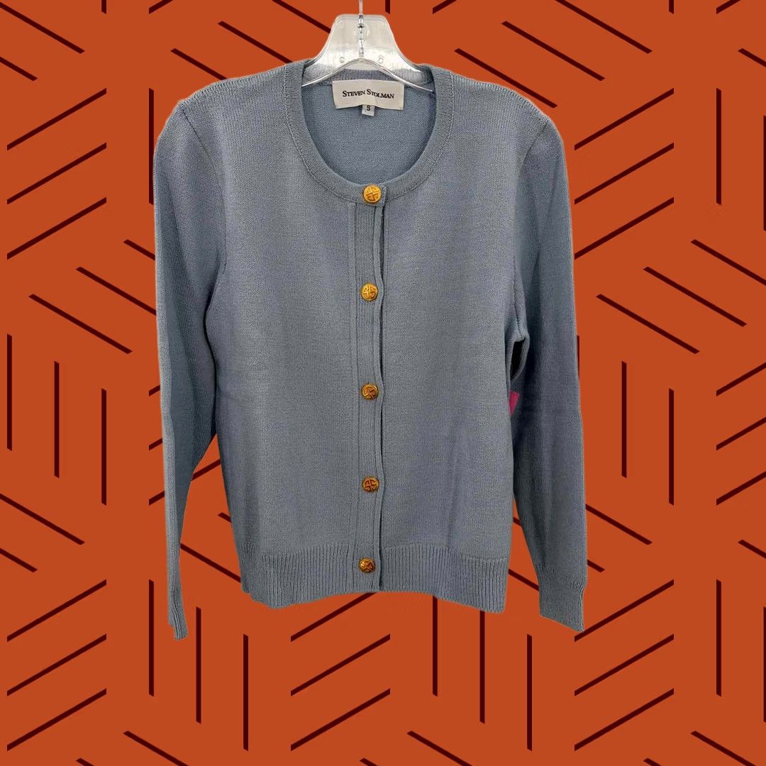 Vintage Steven Stolman Sweater Small Blue Pre Owned Size Cardigan Size S / US 4 / IT 40 - 1 Thumbnail