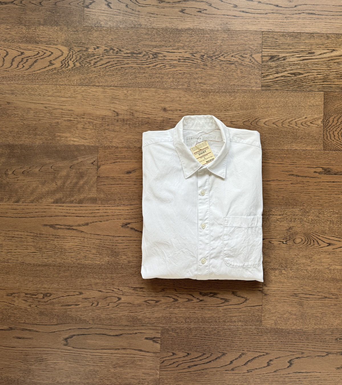 Muji MUJI Japan Organic Cotton Men Minimal Artist White Shirt Size US L / EU 52-54 / 3 - 1 Thumbnail
