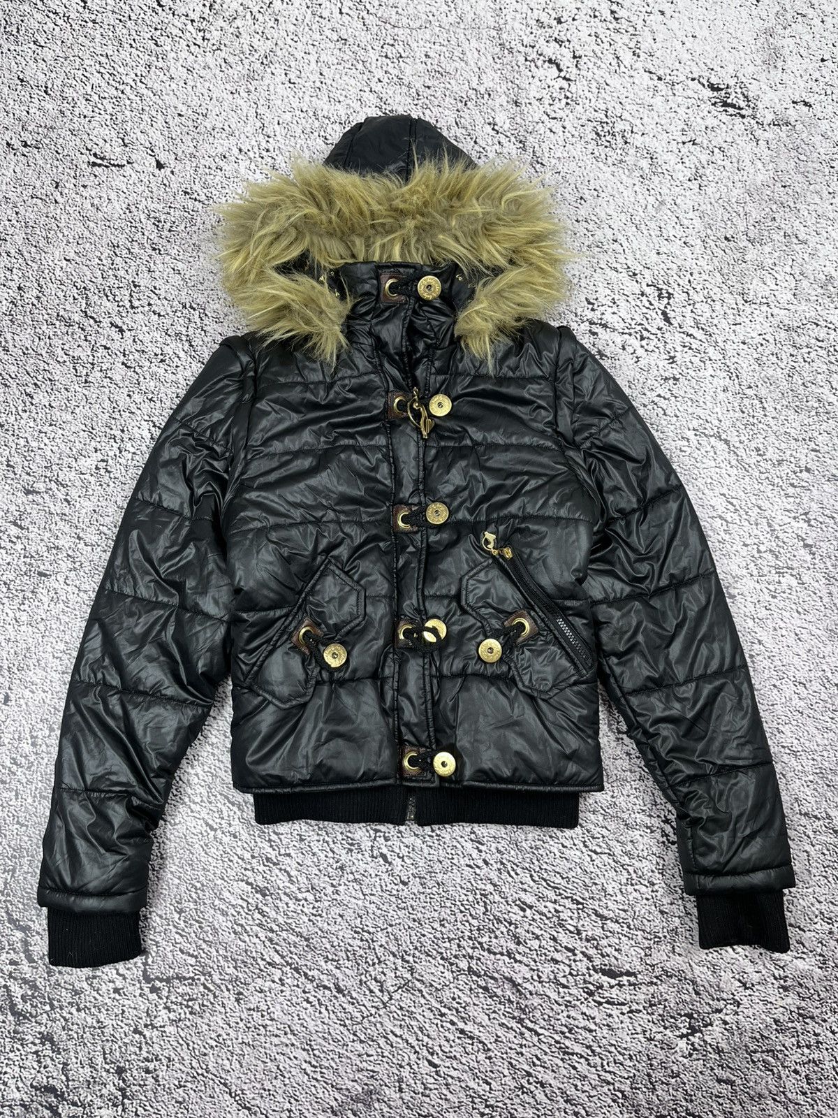 Southpole Vintage 2000s y2k Baby Phat Faux Fur Puffer Jacket Bomber Size M / US 6-8 / IT 42-44 - 1 Thumbnail
