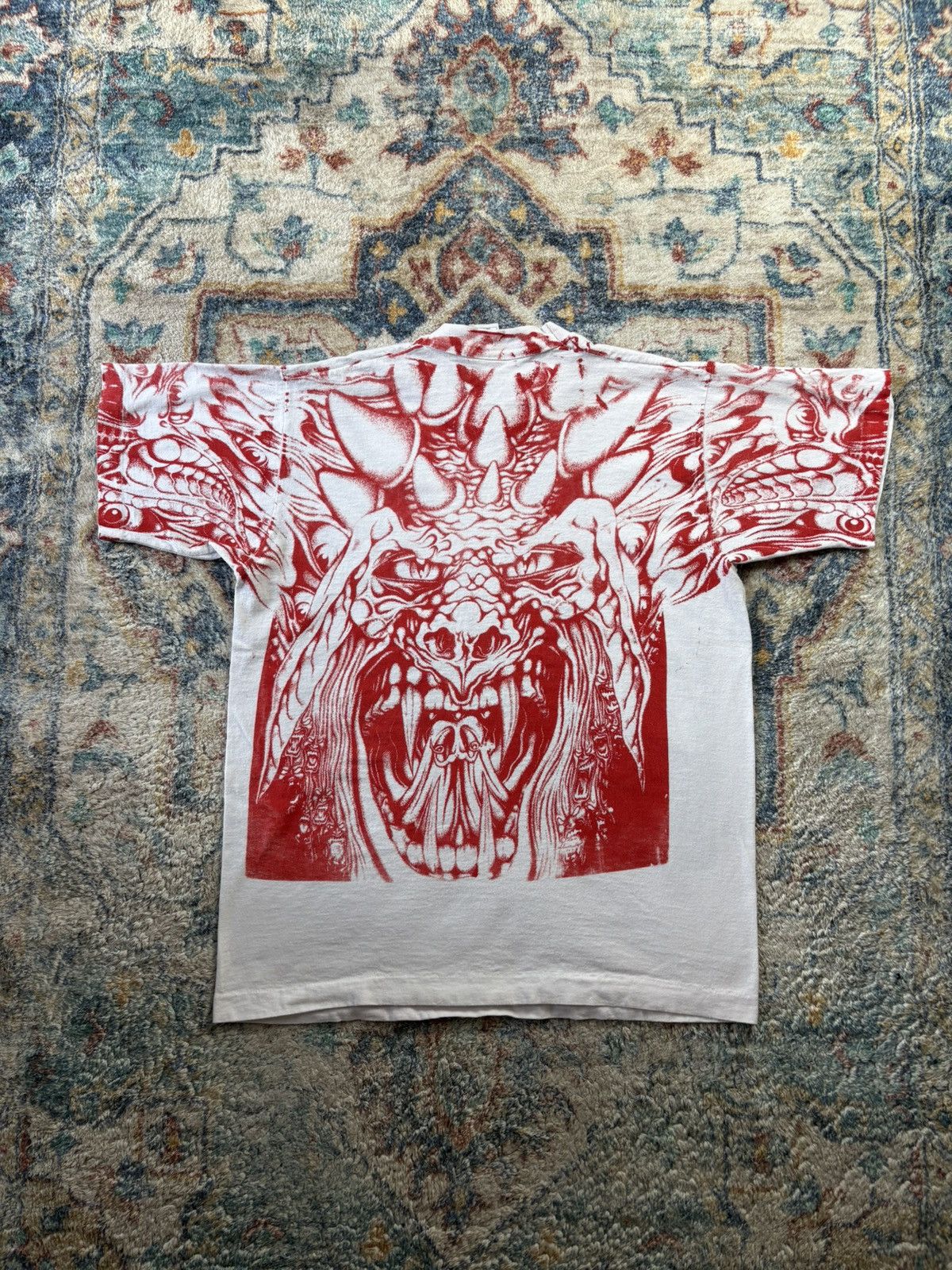 Vintage Vintage Dragon All Over Print Misprinted T-shirt Large Size US L / EU 52-54 / 3 - 2 Thumbnail