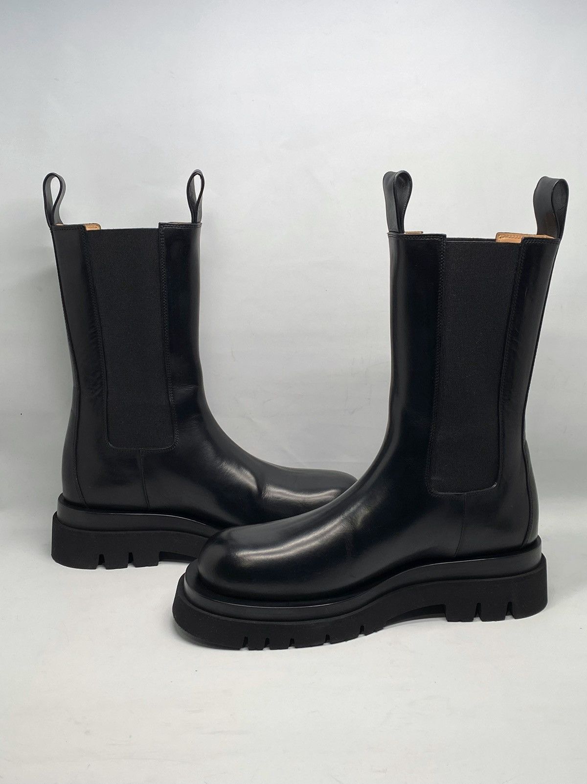 Bottega Veneta Bottega Veneta Lug Sole Leather Boots size 40 Size US 10 / IT 40 - 1 Thumbnail