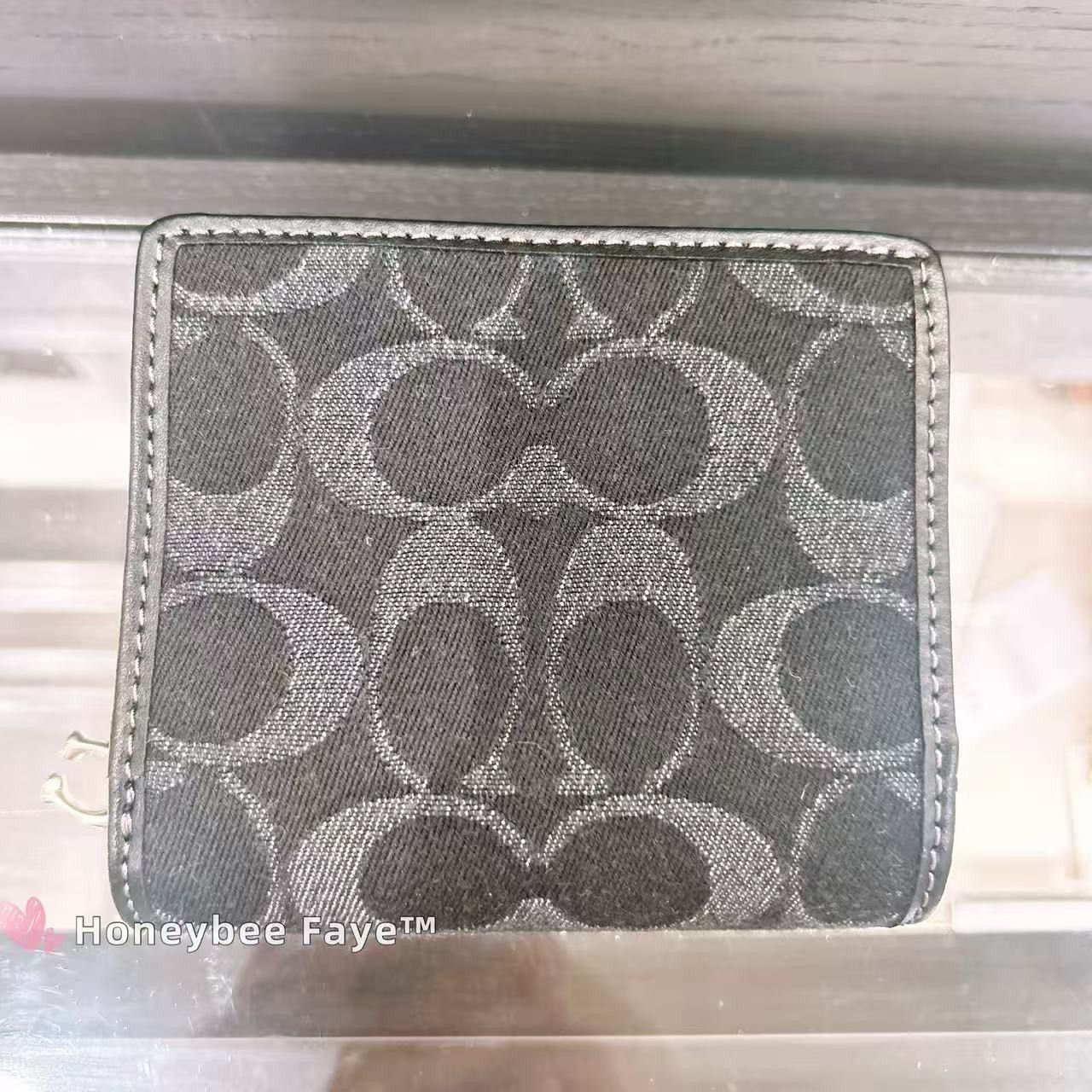 Coach Snap Wallet In Signature Denim CDF22 Size ONE SIZE - 4 Thumbnail
