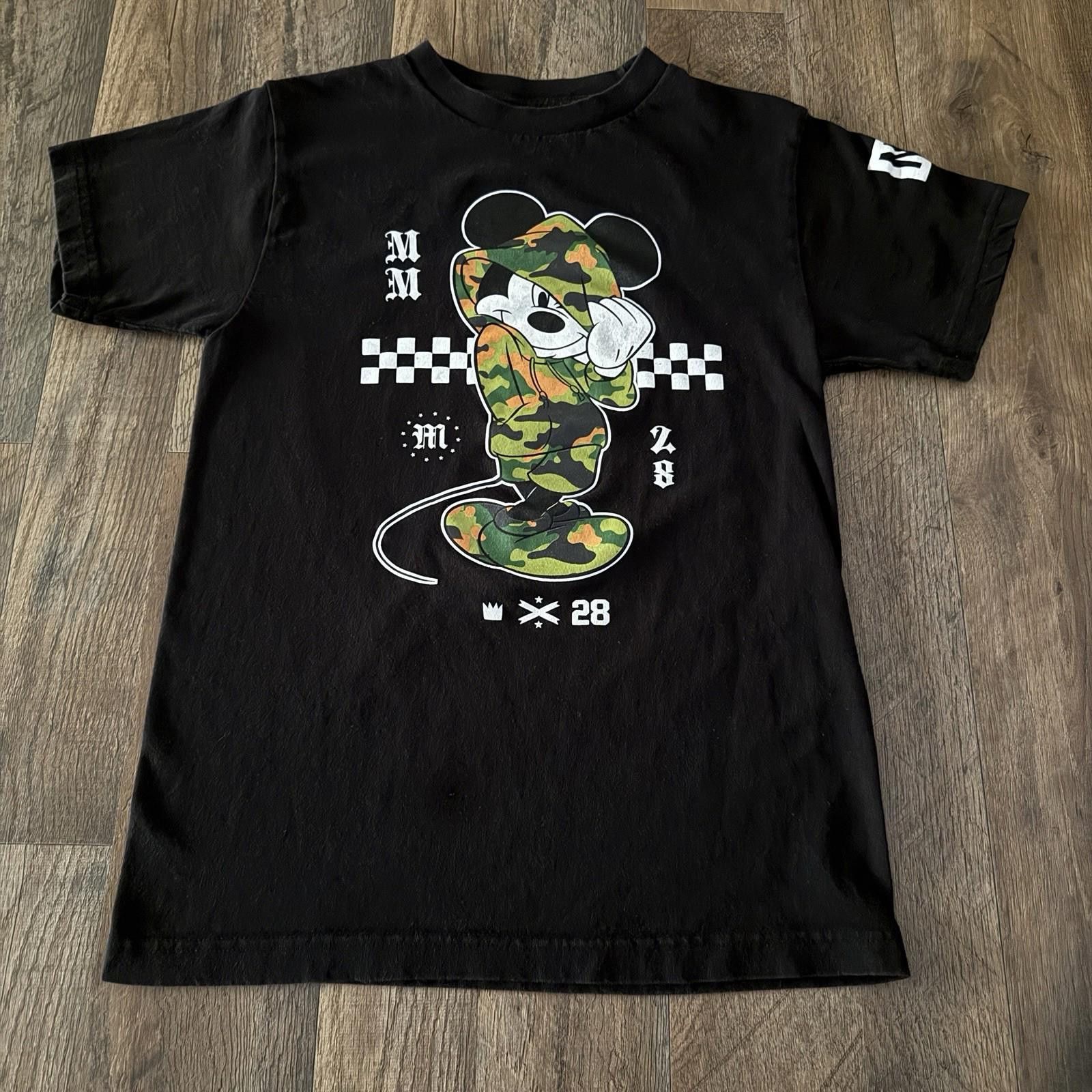 NEFF NEFF Disney Mickey Mouse In Camouflage Black Tee Mens Small Size US S / EU 44-46 / 1 - 1 Thumbnail