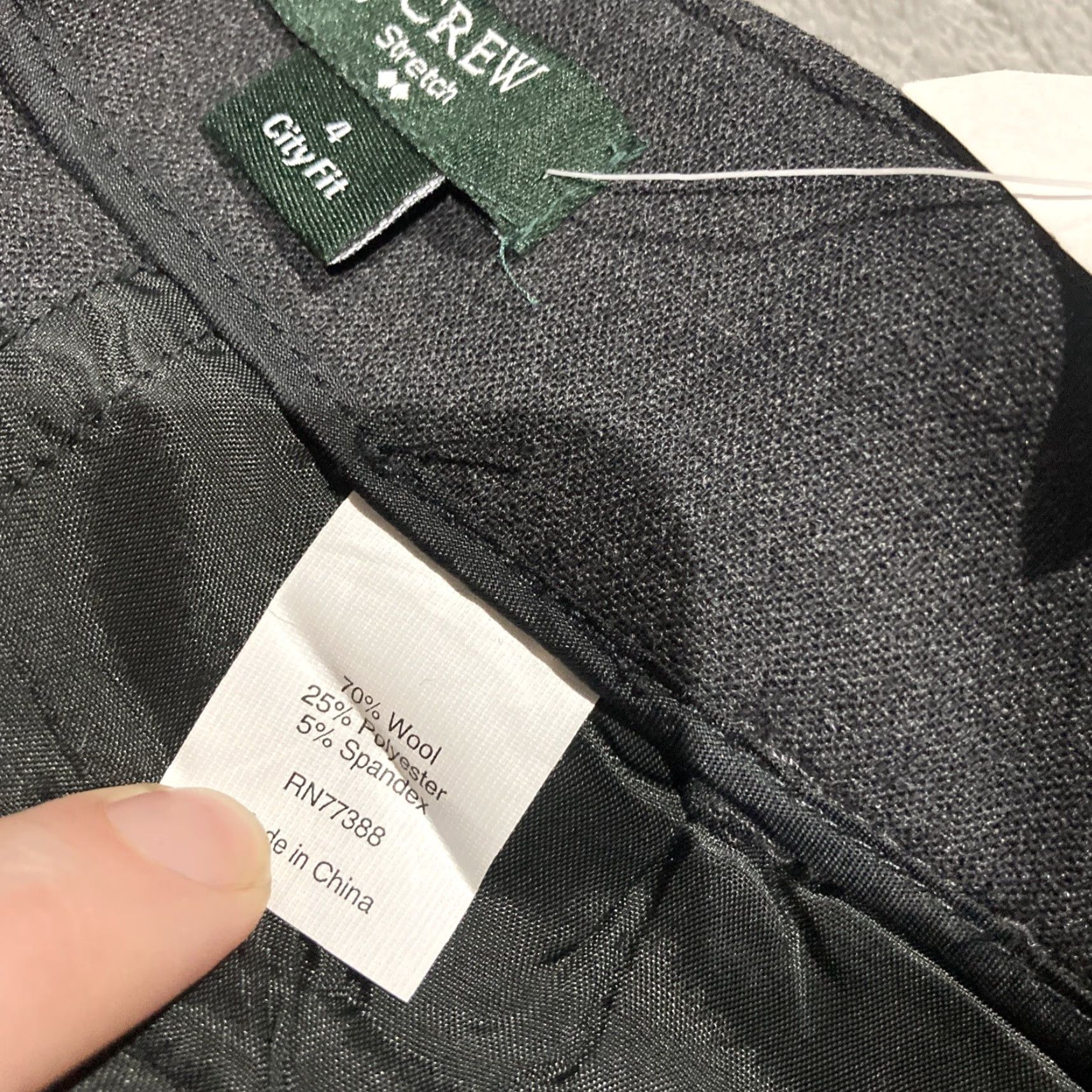 J.Crew J.Crew Pants Women 4 Gray Stretch City Fit Chino Dress Wool Blend Classic Core Regular Size 27" / US 4 / IT 40 - 7 Thumbnail