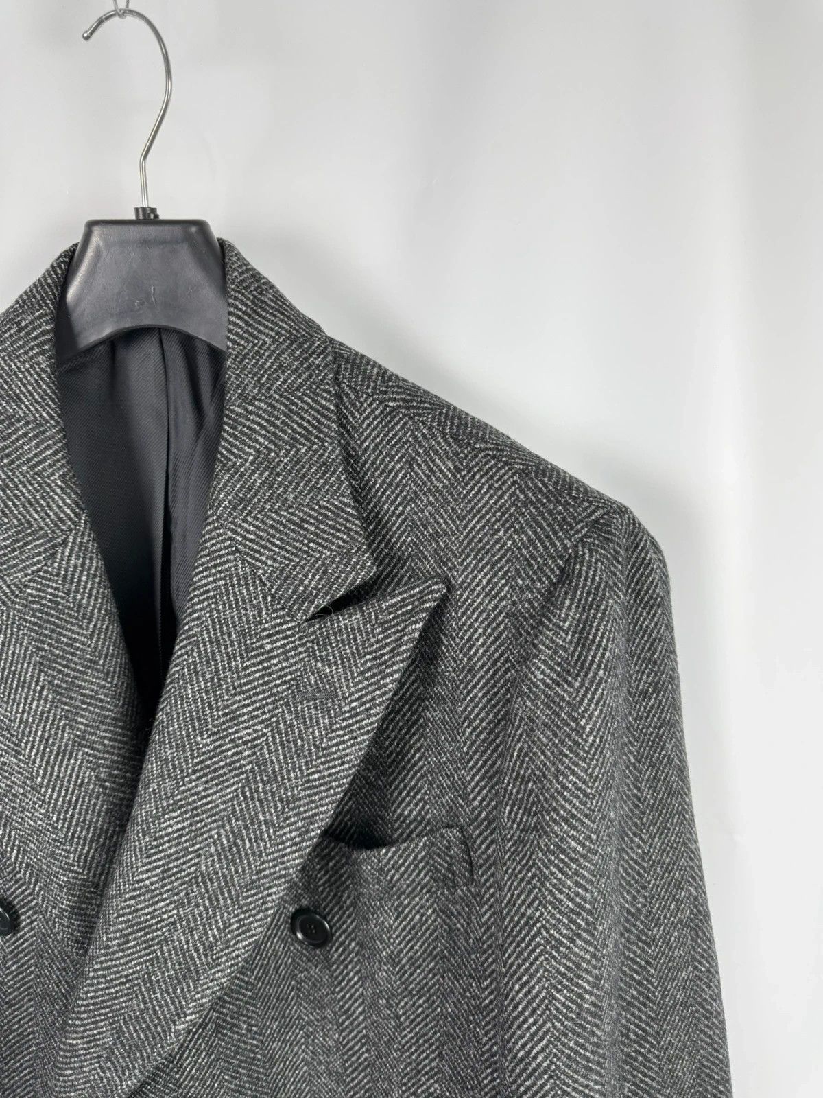 Other Saman Amel Drop 7 Coat Herringbone Wool Double Breasted Size US L / EU 52-54 / 3 - 2 Thumbnail