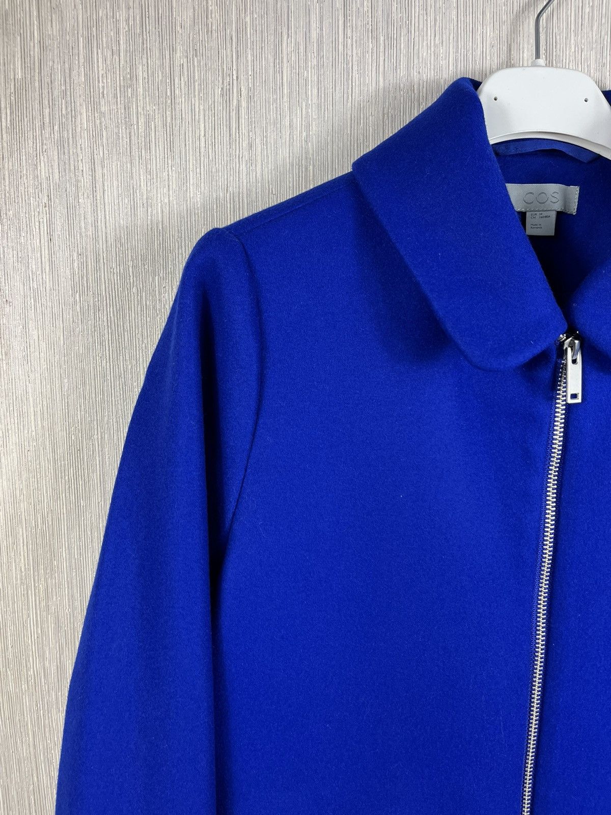 Cos × Designer COS wool cashmere blue zip coat jacket casual classic Size XS / US 0-2 / IT 36-38 - 5 Thumbnail