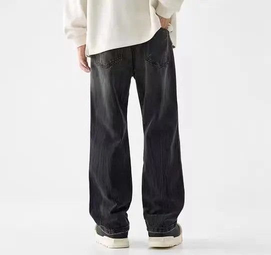 VIBE Vintage Street Washed Faded Loose Casual Black Jeans Size US 36 / EU 52 - 5 Thumbnail