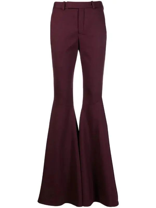 o1s1wg111024 Flared Pants in Gabardine in Marroon