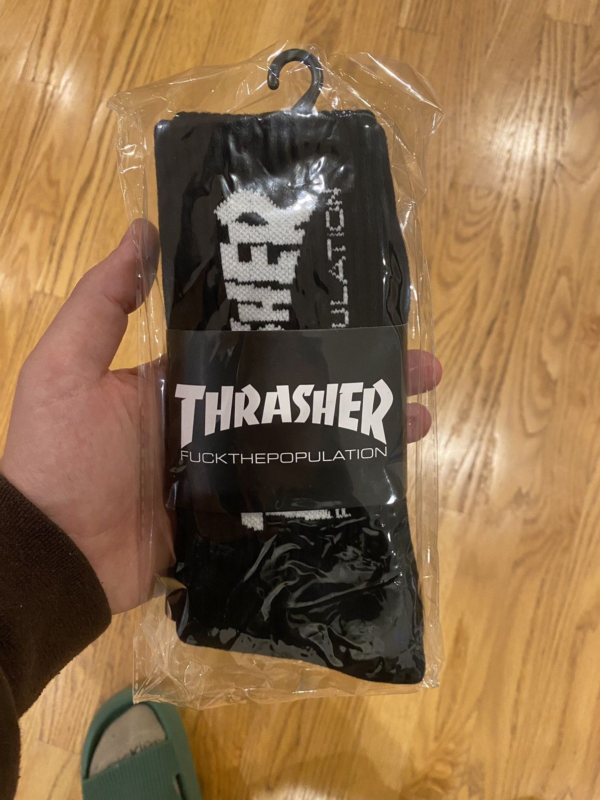 Fuck The Population × Thrasher FTP Thrasher Socks Black Size ONE SIZE - 3 Thumbnail