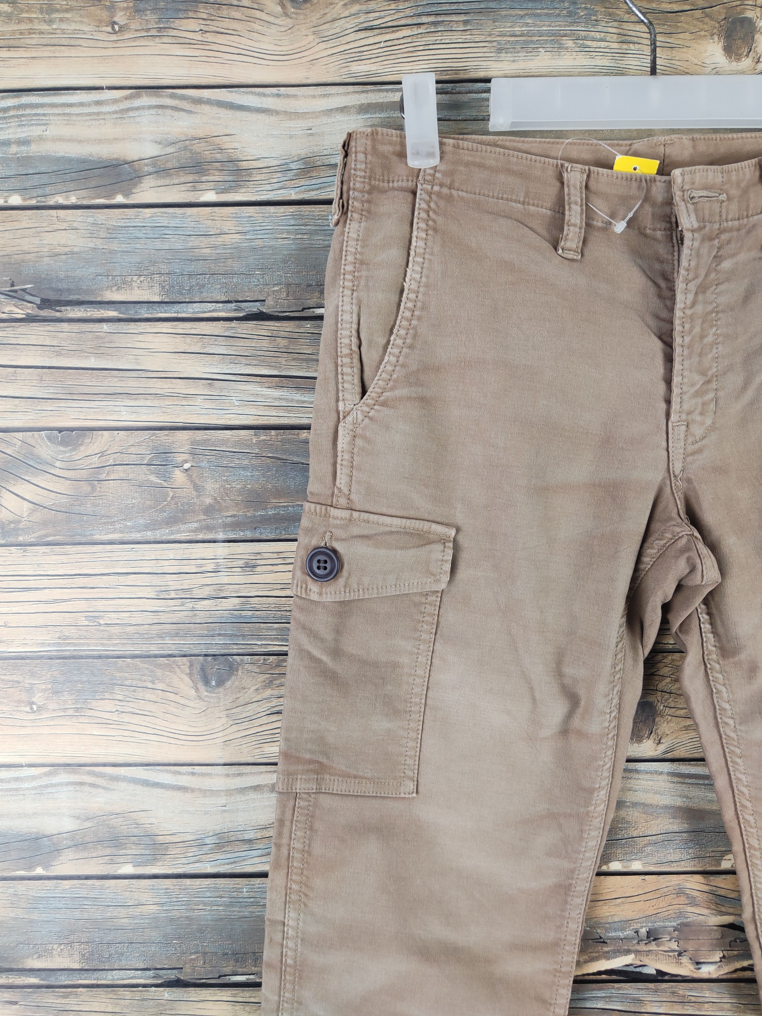 HOLLYWOOD RANCH MARKET DL HR Market Beige Multipocket Cargo Pants #46-263T Size US 30 / EU 46 - 3 Thumbnail