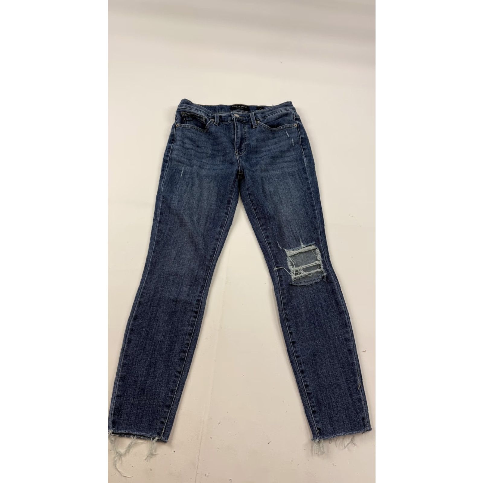 Lucky Brand Lucky Brand Jeans Womens 6/28 Blue Distressed Mid Rise Ankle Skinny Denim Size 28" / US 6 / IT 42 - 2 Thumbnail