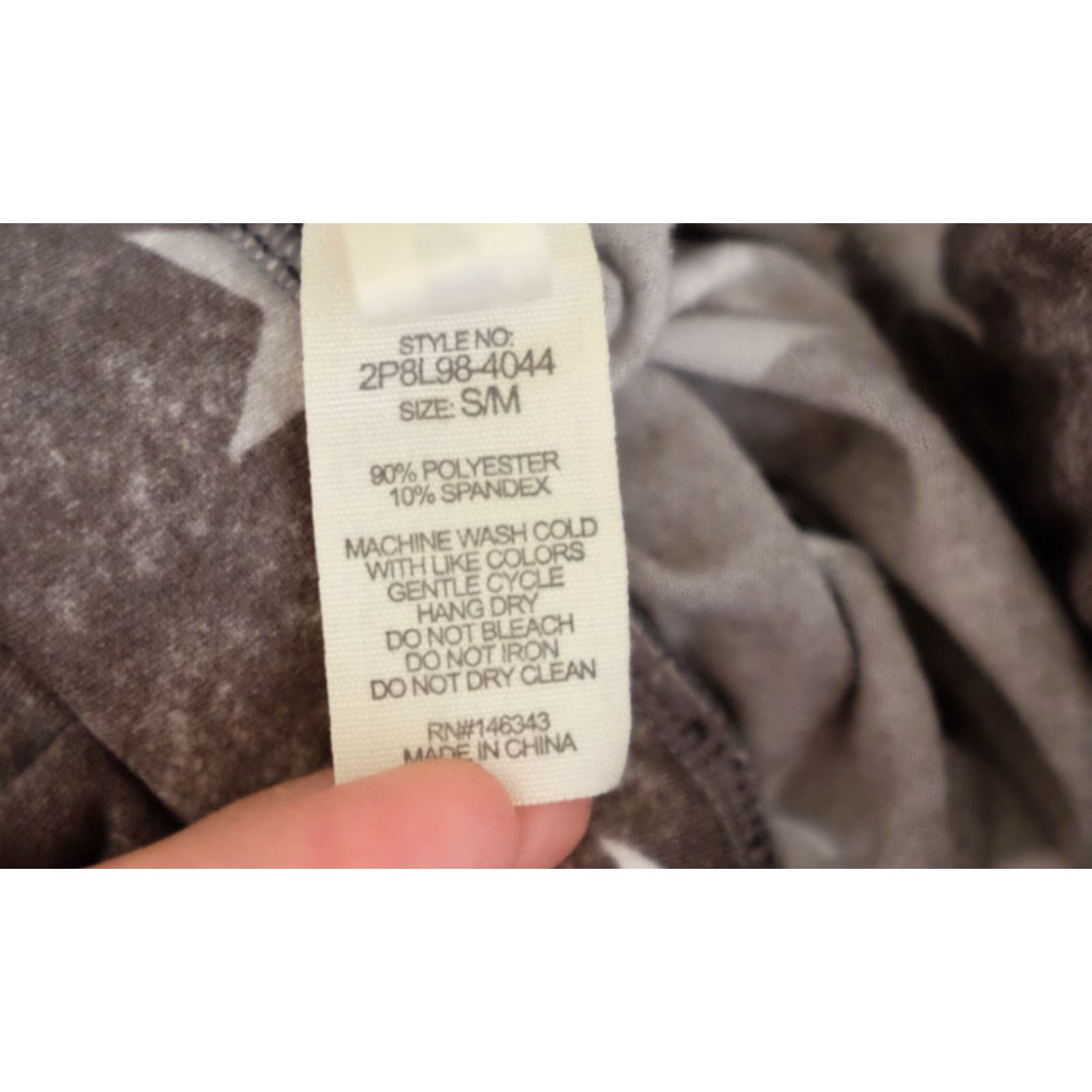 Vintage SHOSHO Nwot! Stretchy Soft Star Print Leggings Grey/White Women's S/M #H96-28 Leggings Size 28" / US 6 / IT 42 - 8 Thumbnail