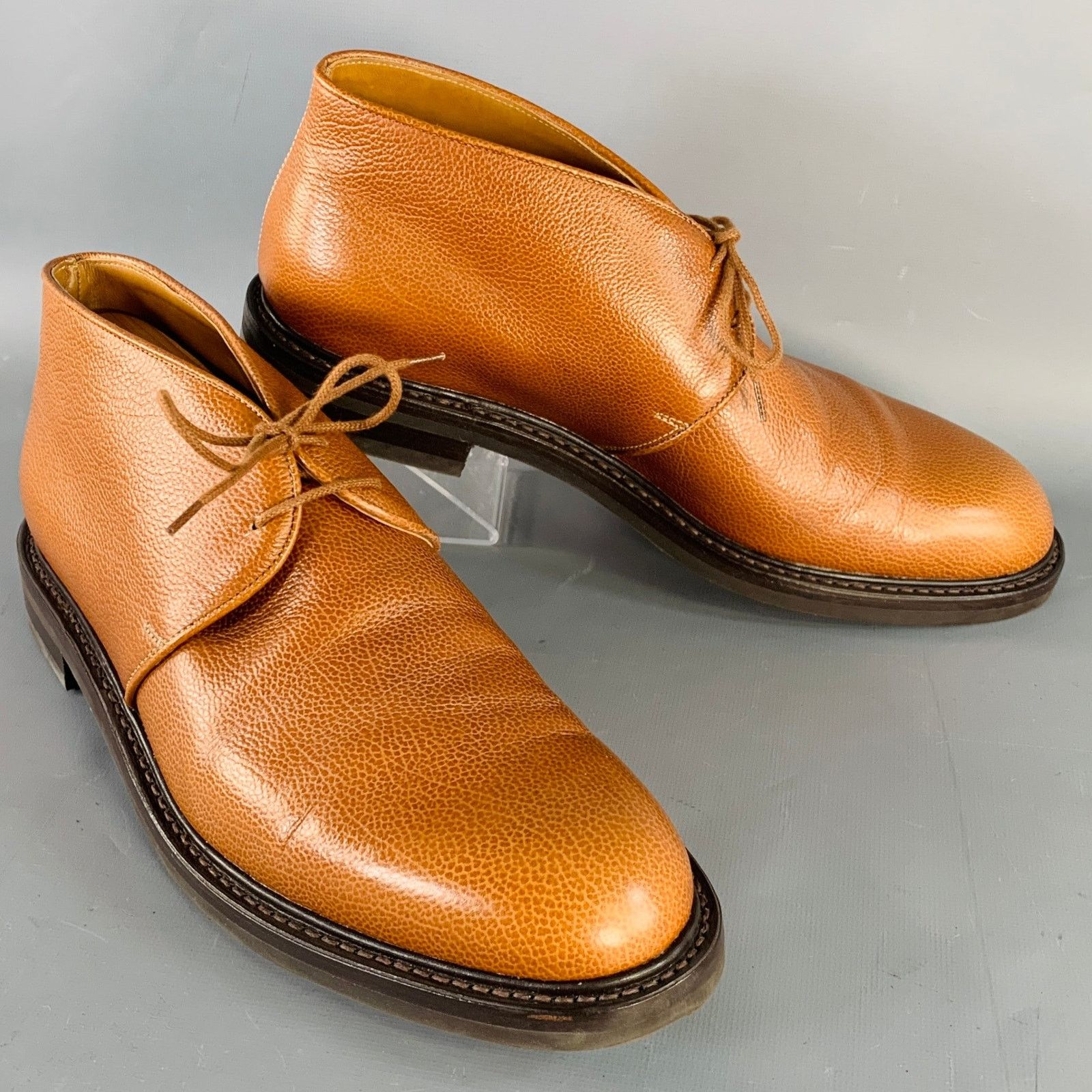 John Lobb JOHN LOBB Size 8.5 Grove Pebble Leather Lace-Up Chukka Boots Size US 8.5 / EU 41-42 - 1 Thumbnail