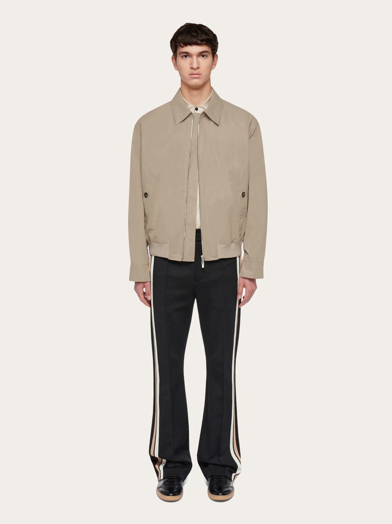 Salvatore Ferragamo o1s1rm0126 Zip up Blouson Jacket in Beige Size US XL / EU 56 / 4 - 8 Thumbnail