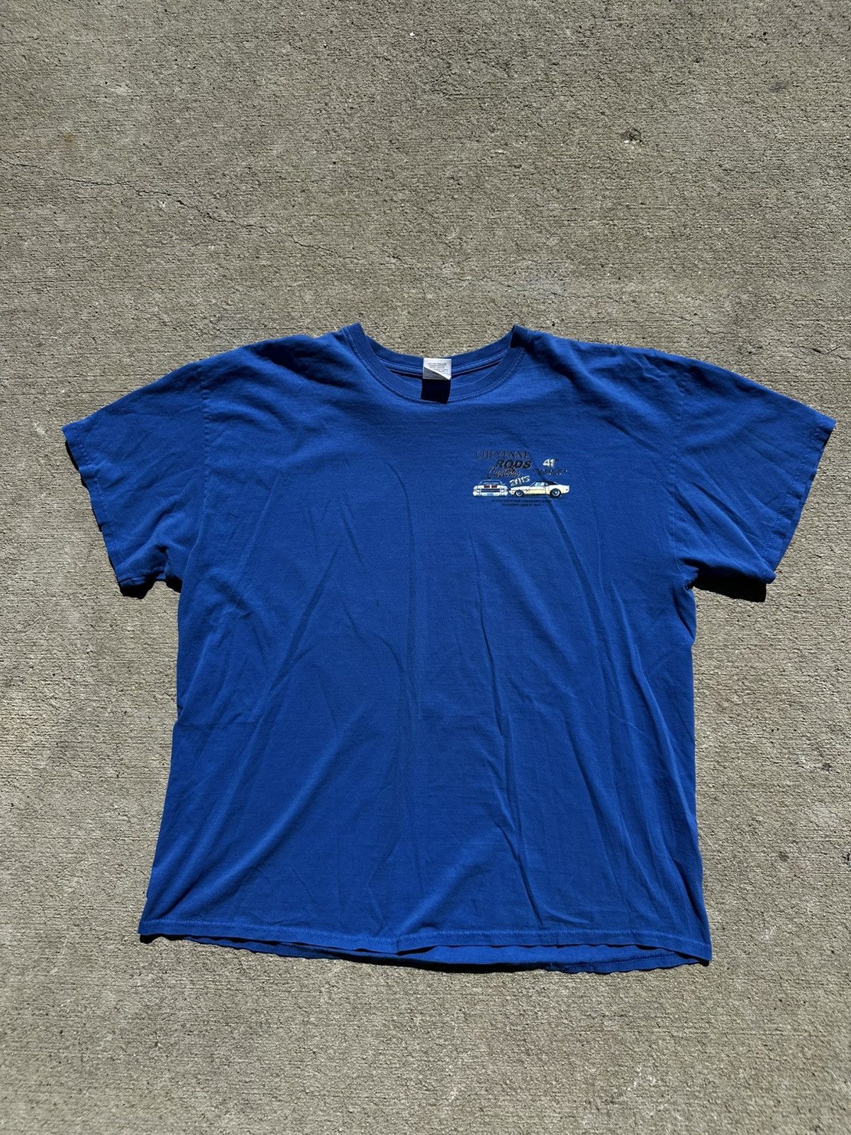 Gildan Vintage Faded Cheyenne Hot Rod Racing Tee Size US XL / EU 56 / 4 - 1 Thumbnail