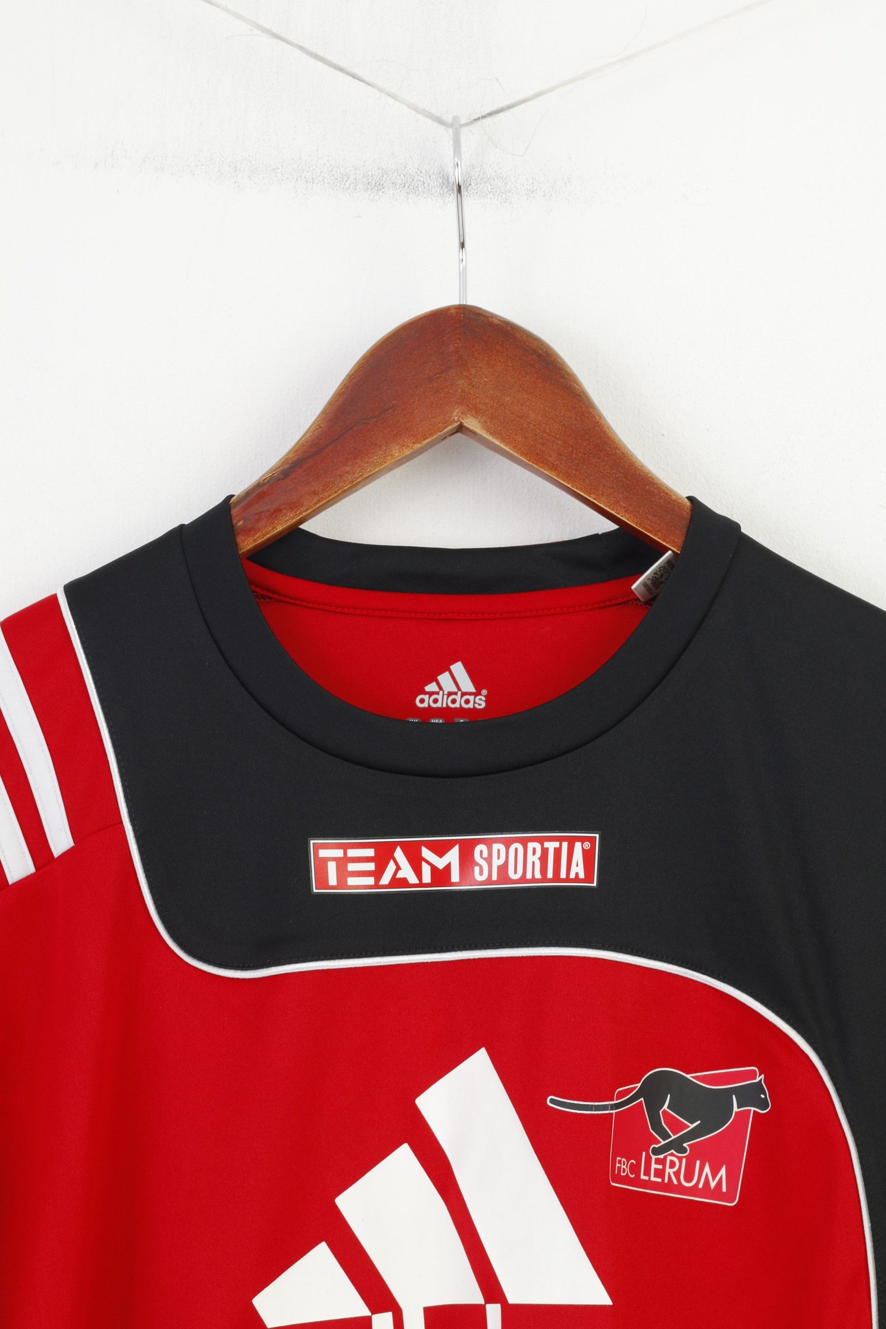 Adidas Adidas Men 38 40 M Shirt Jersey Team Sportia Red 4091 Size US M / EU 48-50 / 2 - 2 Thumbnail