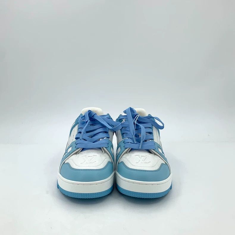 Louis Vuitton Louis Vuitton Trainer blue logo embossed lace-up casual fl Size US 6 / IT 36 - 3 Thumbnail