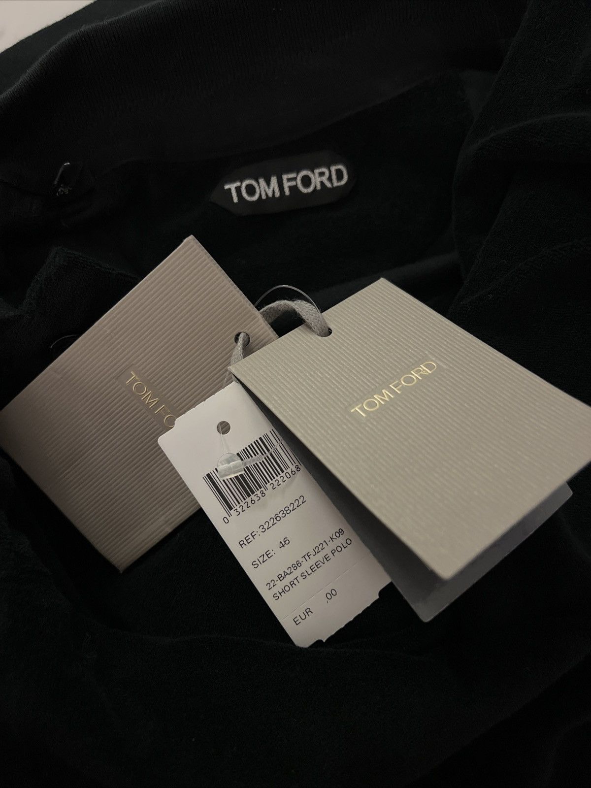 Tom Ford TOM FORD Cotton-Blend Terry Polo Shirt Size 46 Black Size US S / EU 44-46 / 1 - 10 Thumbnail