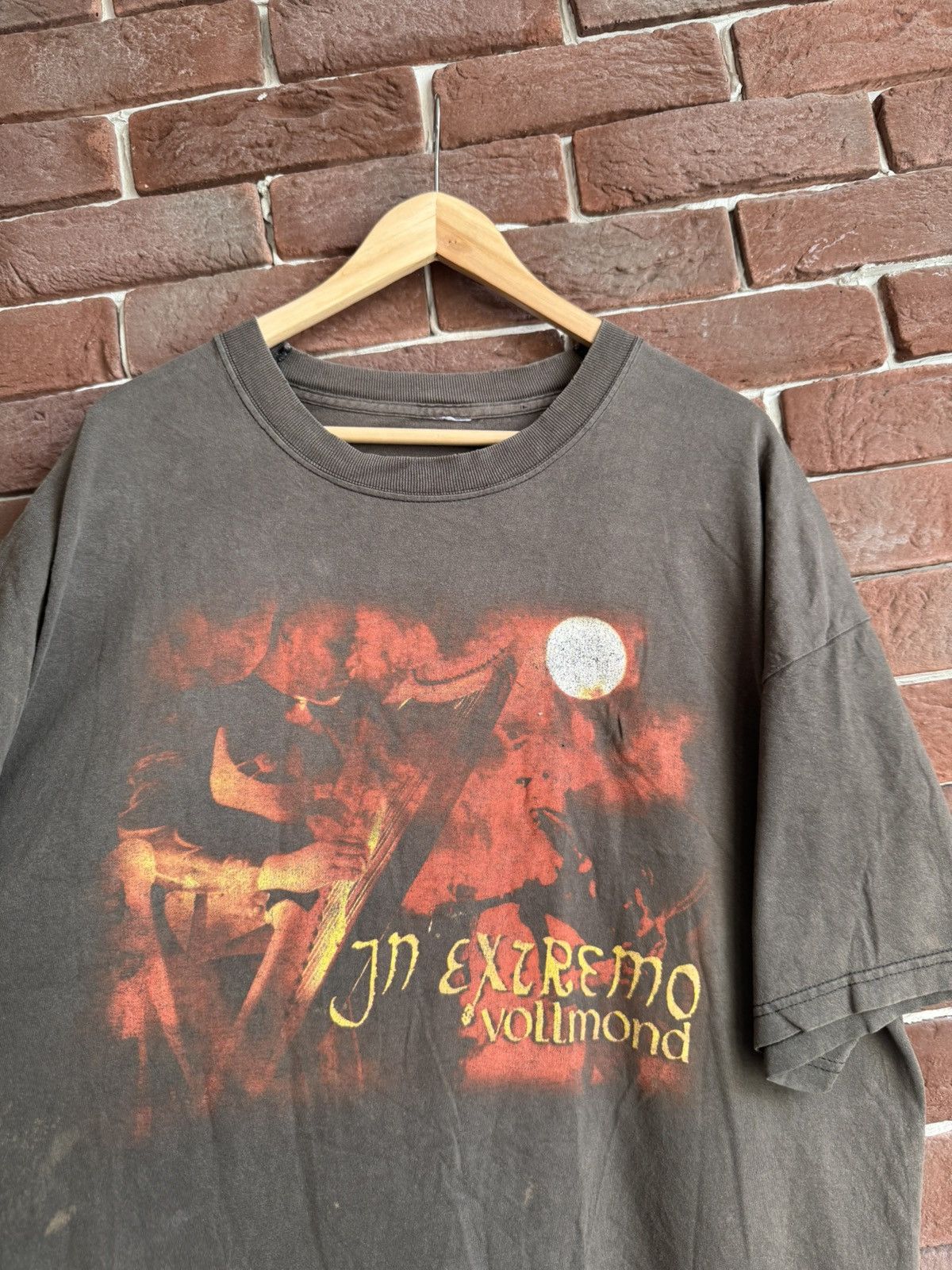 Band Tees Vintage 2001 In Extremo Vollmond Folk Metal Punk Washed Size US XL / EU 56 / 4 - 5 Thumbnail