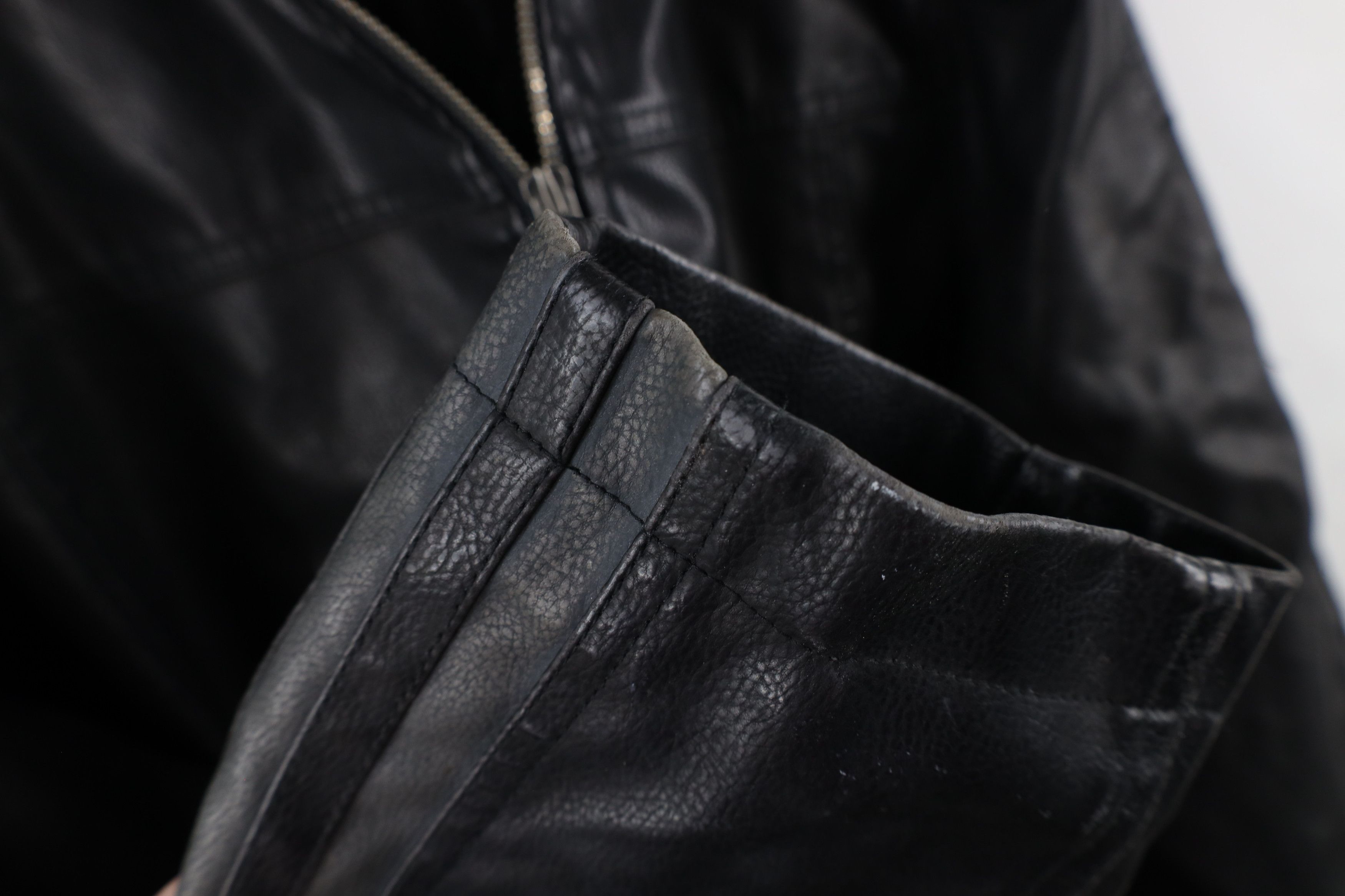 Vintage Vintage 90s Streetwear Hooded Faux Leather Moto Jacket Size US XL / EU 56 / 4 - 6 Thumbnail