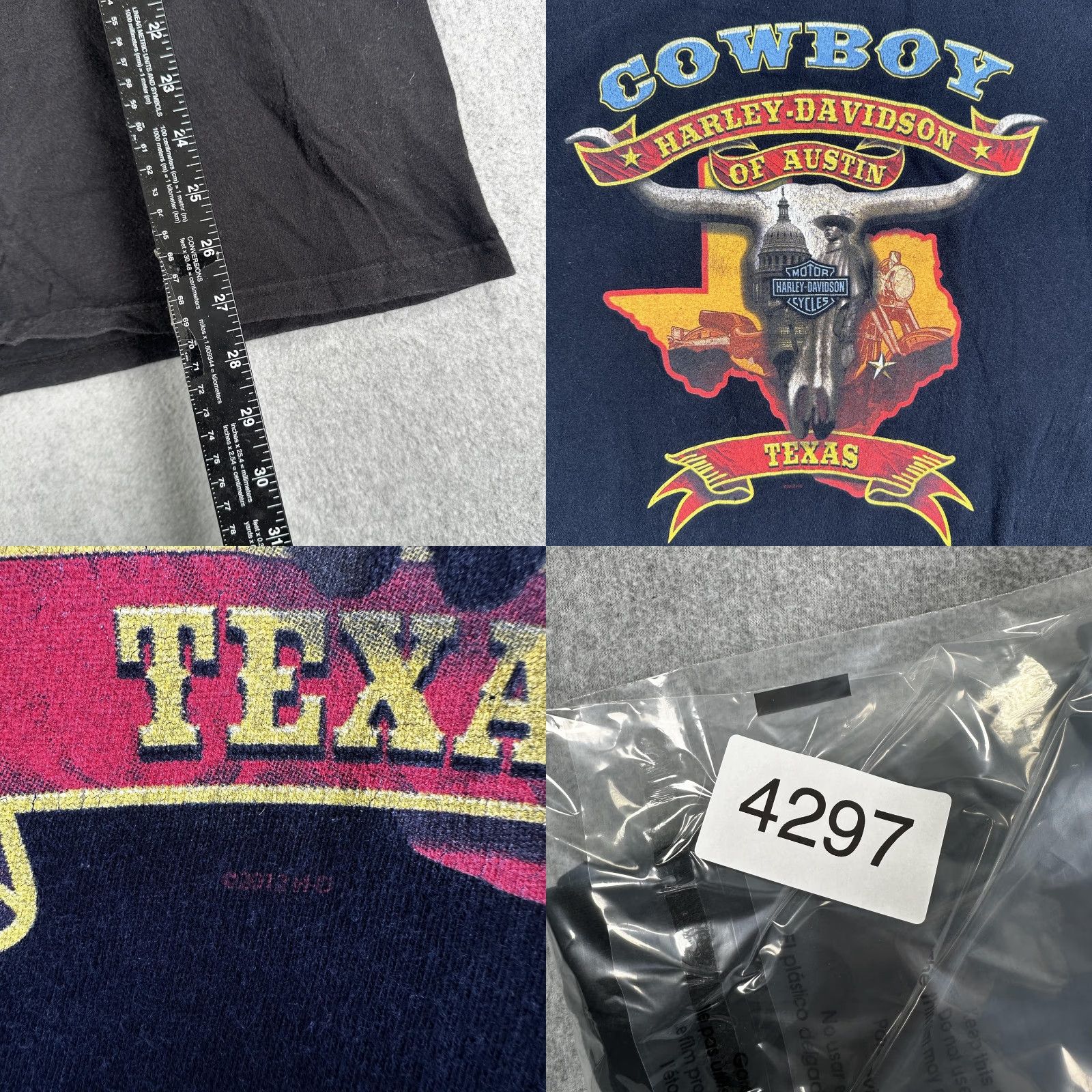 Harley Davidson Harley-Davidson Shirt Mens Medium Black Cowboy Austin Texas Pocket Tee Size US M / EU 48-50 / 2 - 8 Thumbnail