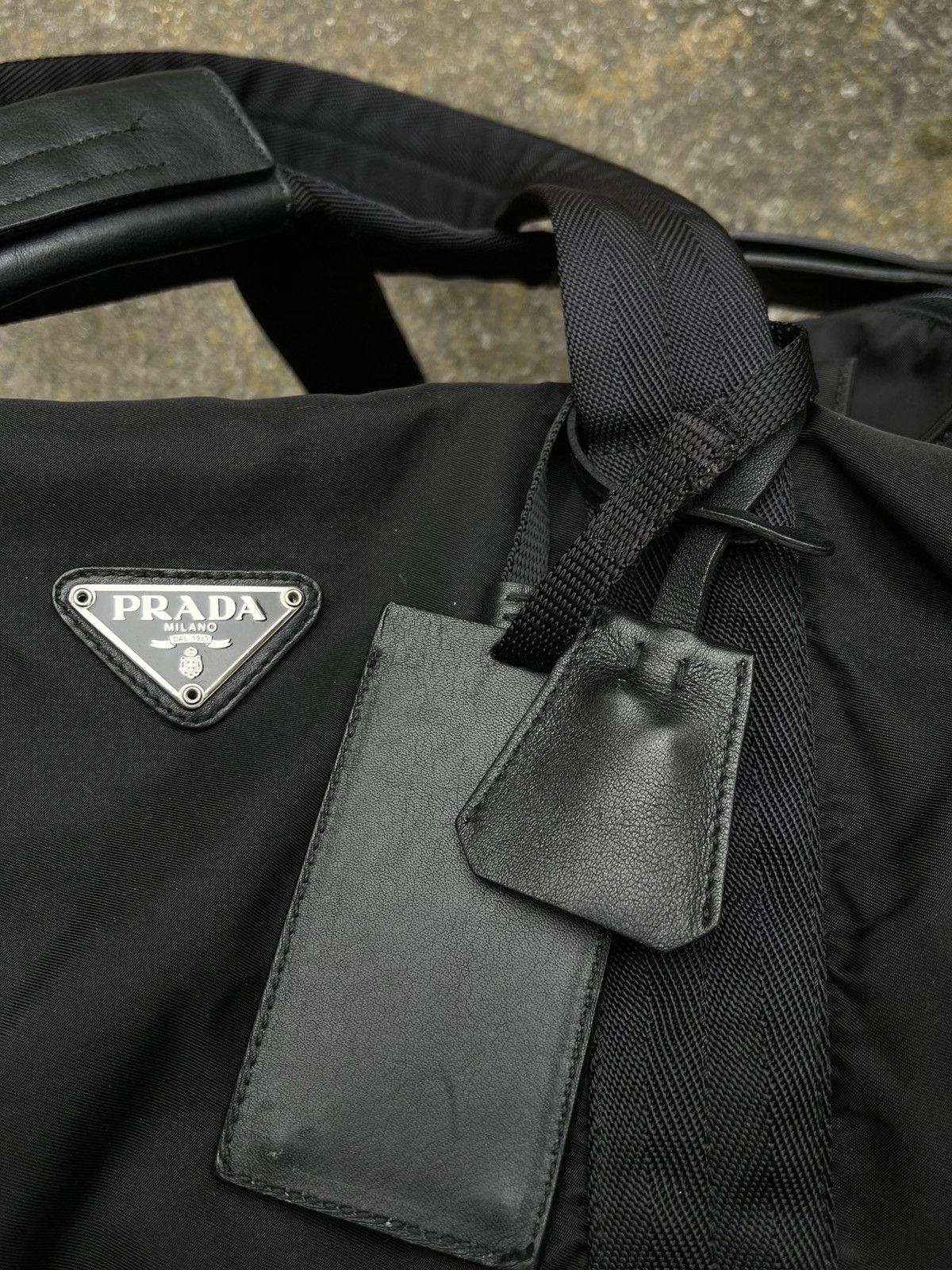 Prada 🖤 Prada Nylon Leather 2 way Duffle Bag w/ Lock & Charms 🖤 Size ONE SIZE - 5 Thumbnail