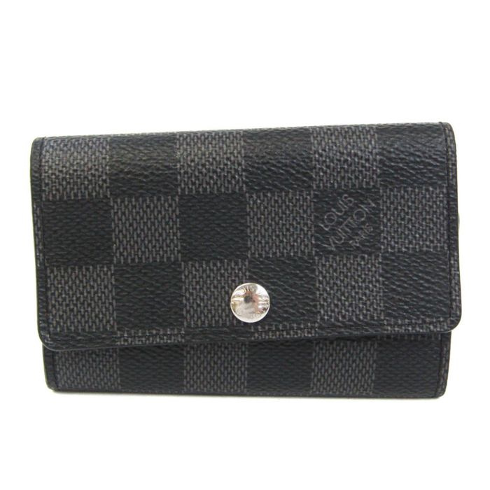 Louis Vuitton Black Damier Graphite Multicles 6 Key Holder Wallet