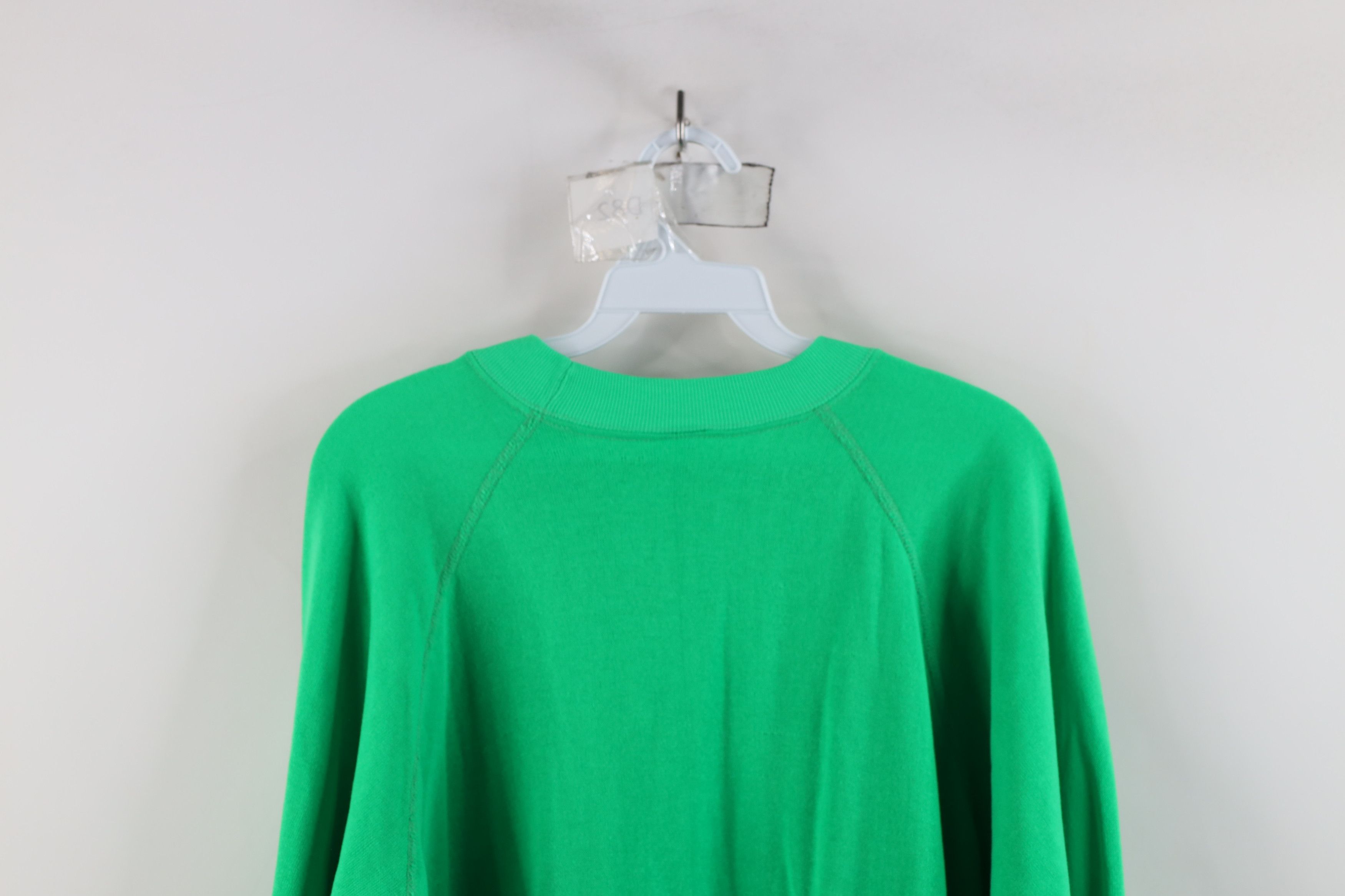 Vintage Vintage 70s Streetwear Thin Crewneck Sweatshirt Green USA Size L / US 10 / IT 46 - 13 Thumbnail