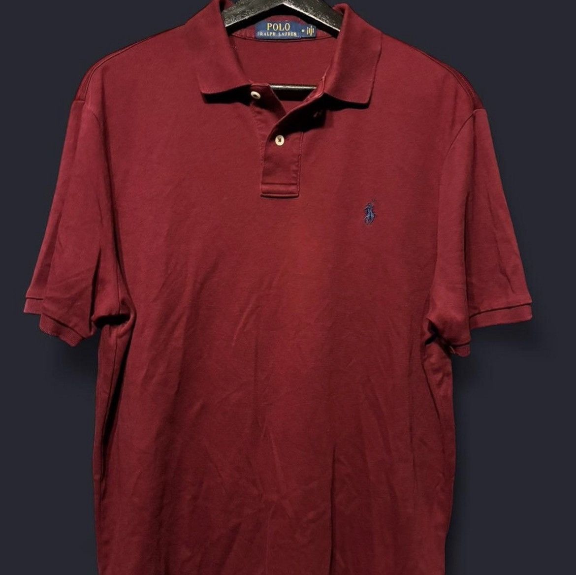 Polo Ralph Lauren Burgundy Polo RL Shirt Size US M / EU 48-50 / 2 - 1 Thumbnail