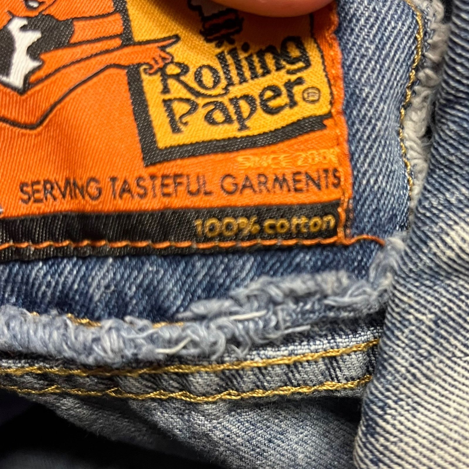 Other Rolling Paper Denim Jean Vest Distressed Button Down Moto Size US S / EU 44-46 / 1 - 9 Thumbnail