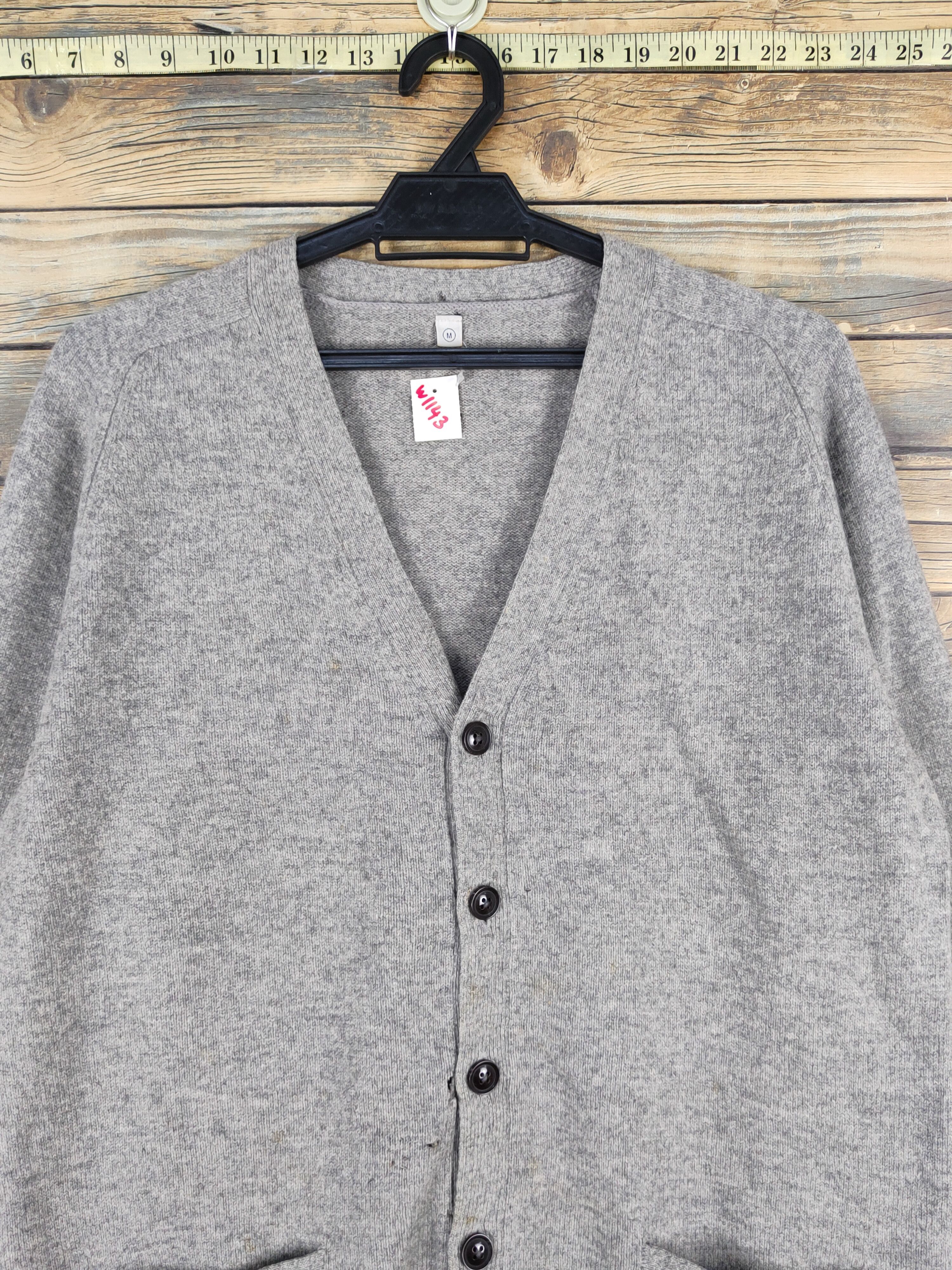 Homespun Knitwear Uniqlo japan vintage Gray Knitwear Cardigan #W1443 Size US M / EU 48-50 / 2 - 2 Thumbnail