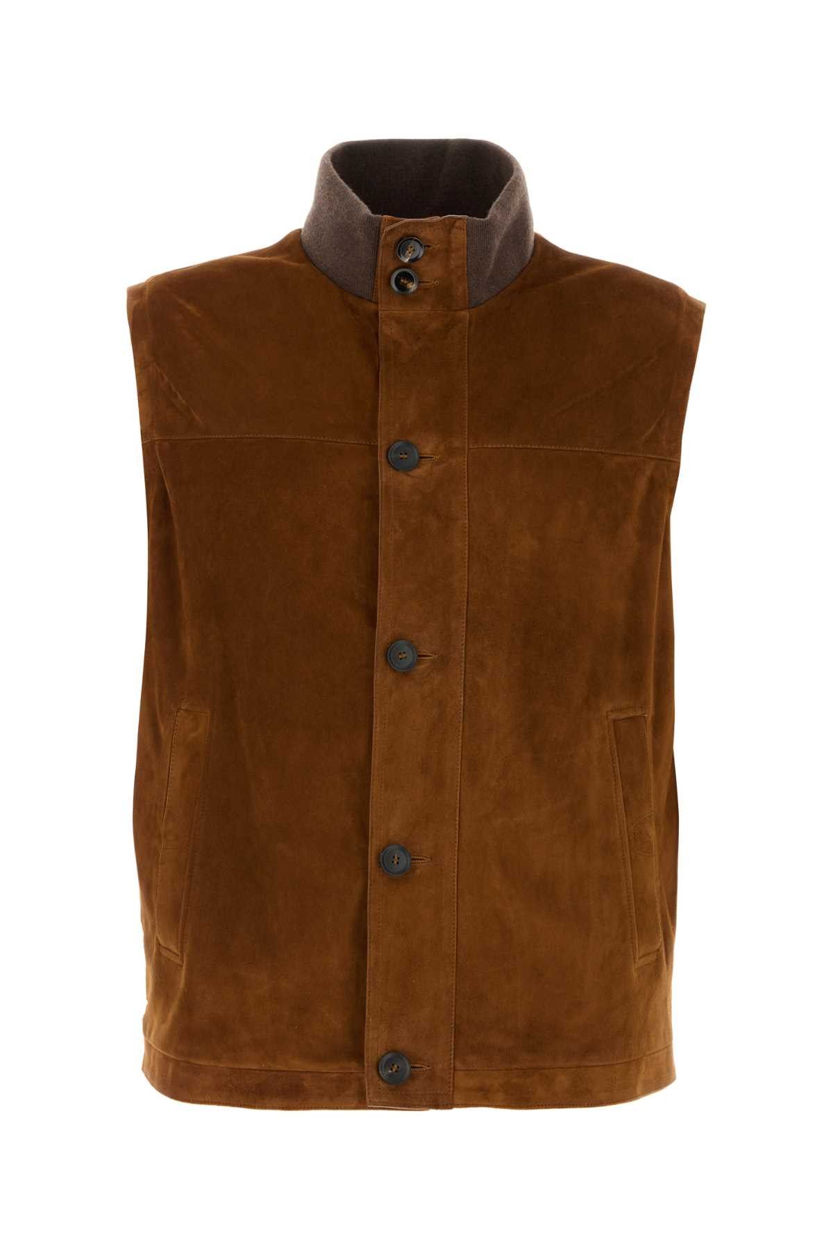 Brioni Brown Suede Jacket Size US L / EU 52-54 / 3 - 1 Thumbnail