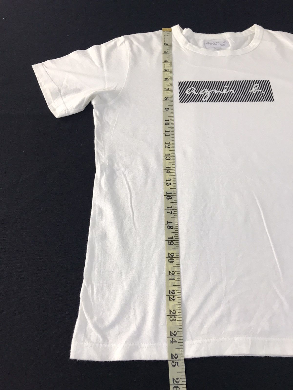 agnes b. Hype Vintage Agnes B Homme Paris Box Logo Printed Tee Size US M / EU 48-50 / 2 - 9 Thumbnail