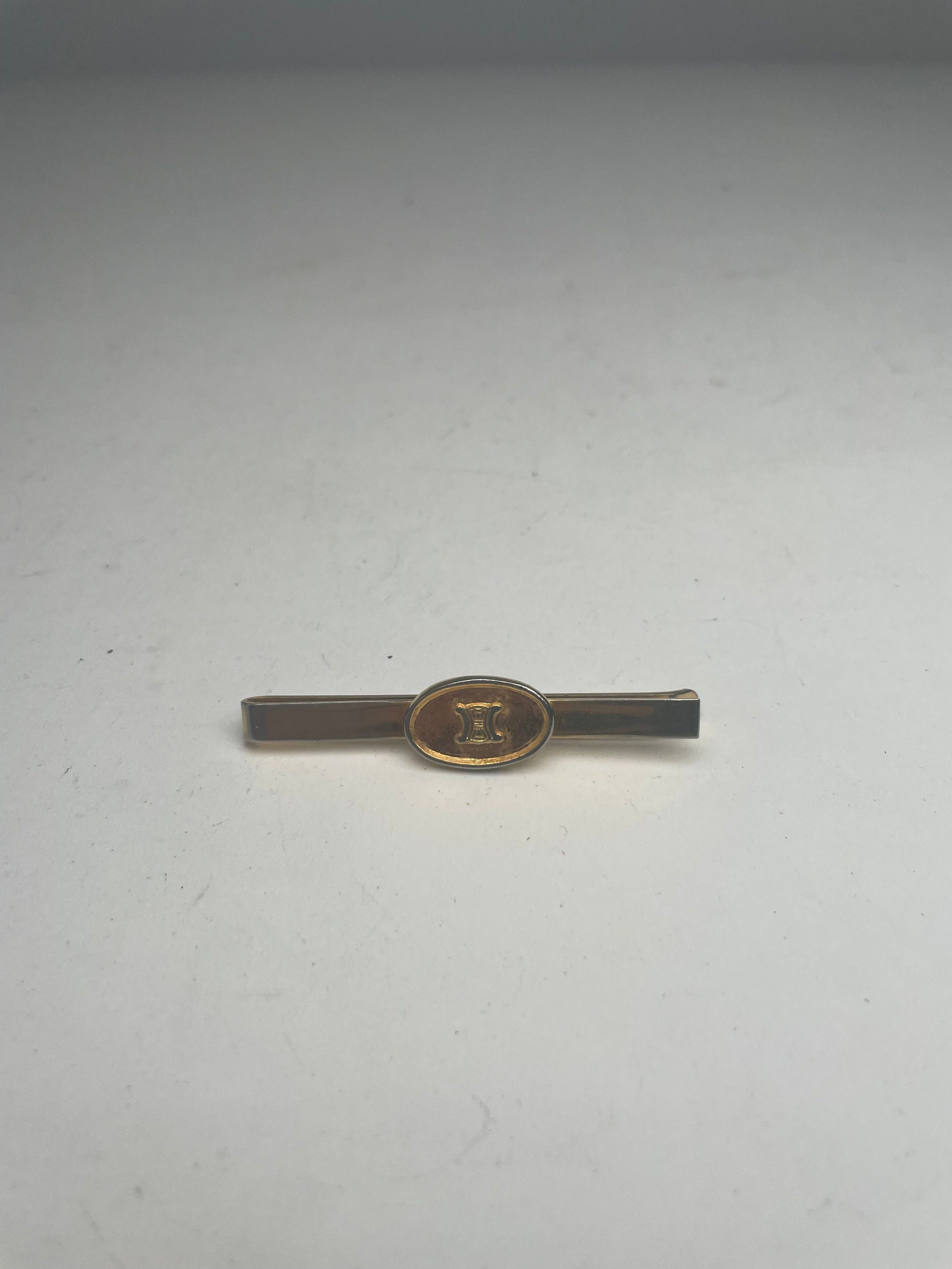 Celine Vintage Paris Steel Tie/Money Clamp golden Size ONE SIZE - 1 Thumbnail