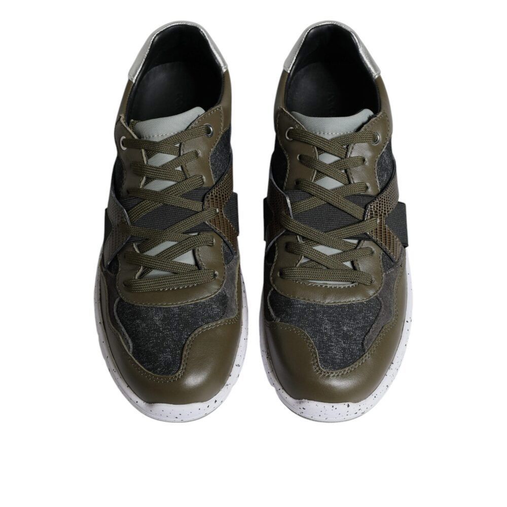 Dolce & Gabbana Dolce & Gabbana Multicolor Canvas Leather Low Top Sneaker Sh Size US 7 / EU 40 - 3 Thumbnail