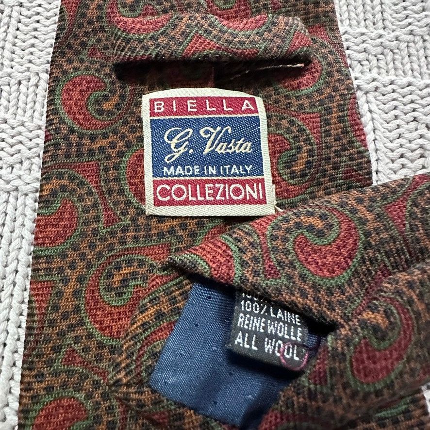 Other Biella Collezioni G Vasta brown paisley Italian wool tie Size ONE SIZE - 4 Thumbnail