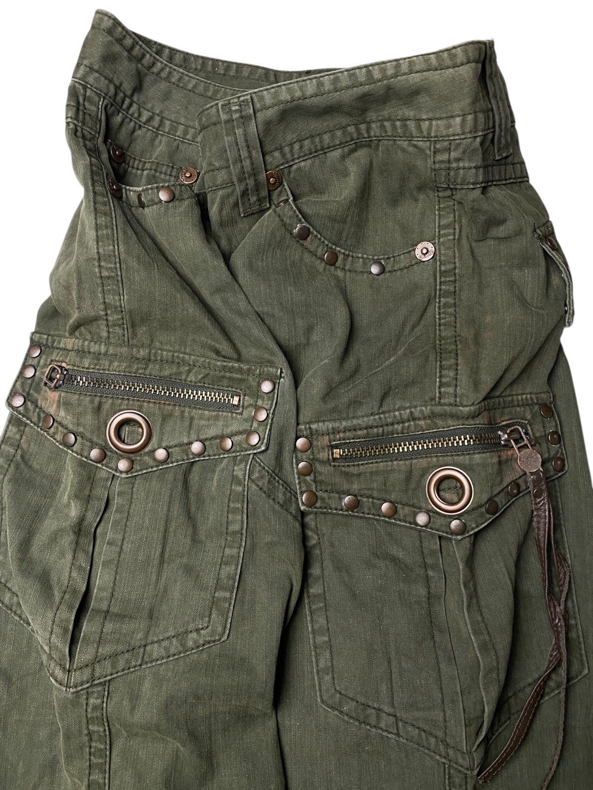Hysteric Glamour 2000's DOHC Multipocket Studded Cargo Pants Size US 28 / EU 44 - 8 Thumbnail