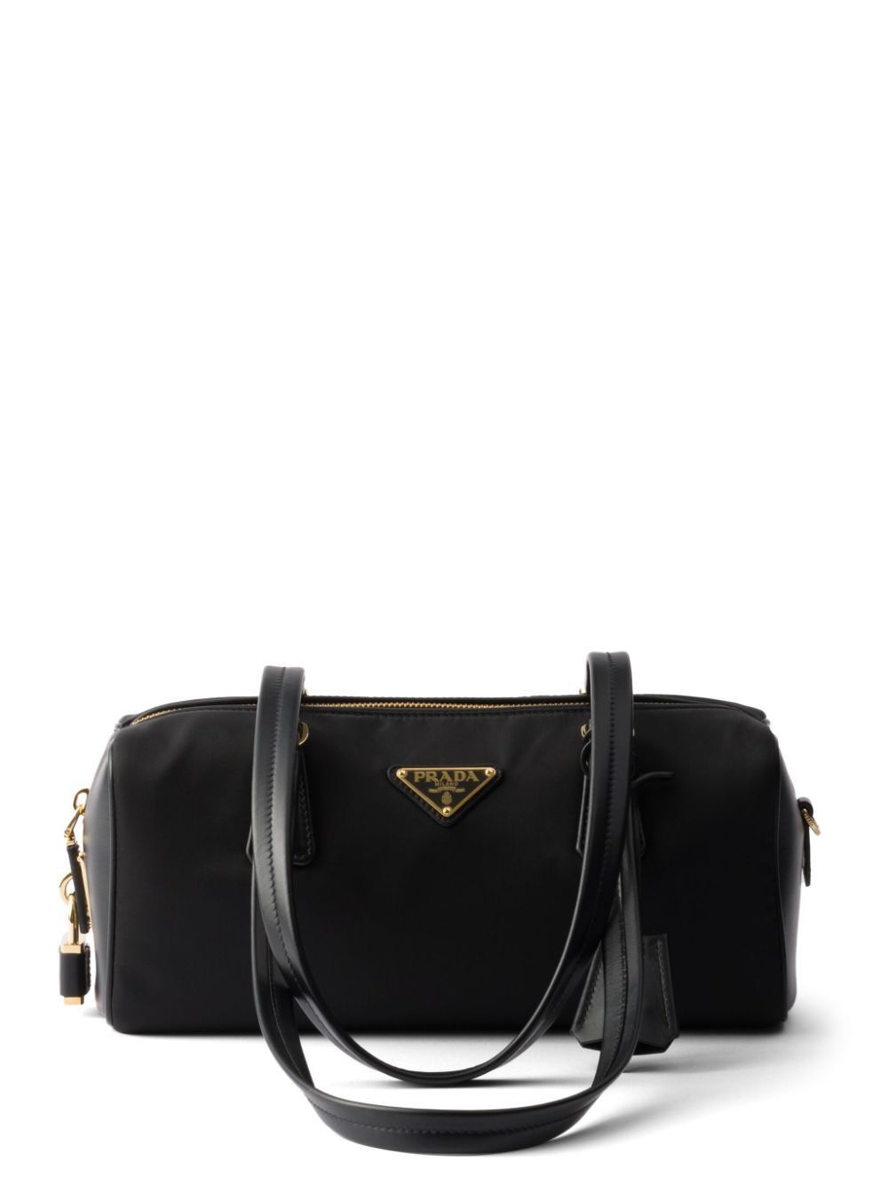 Prada RE-NYLON AND LEATHER MEDIUM TOP-HANDLE BAG WITH PADLOCK Size ONE SIZE - 1 Thumbnail
